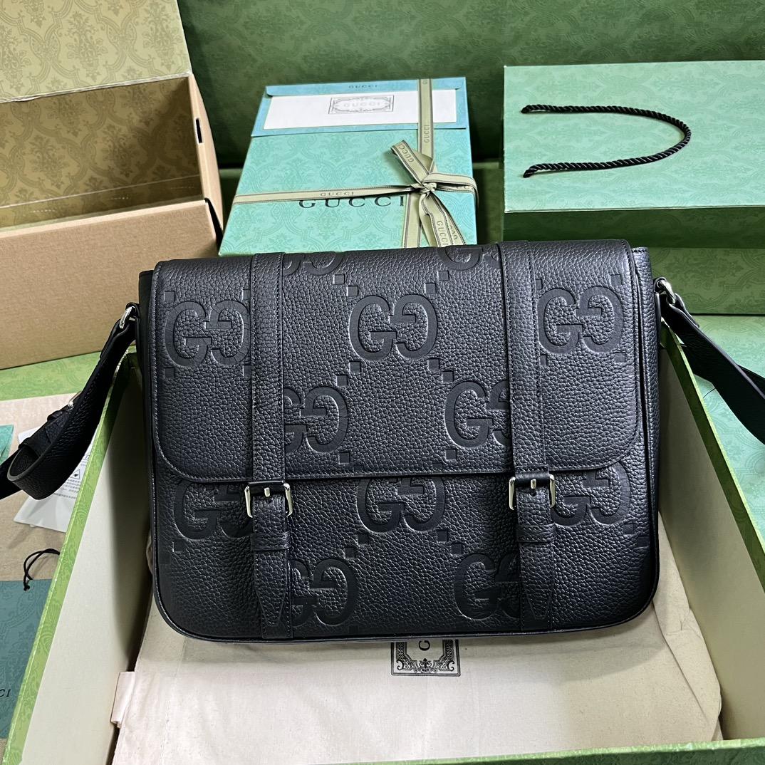 Gucci Jumbo GG Medium Messenger Bag (31x 24.5x 6cm) - FashionPlug