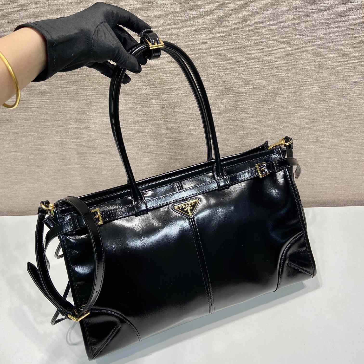 Prada Large Leather Handbag - FashionPlug