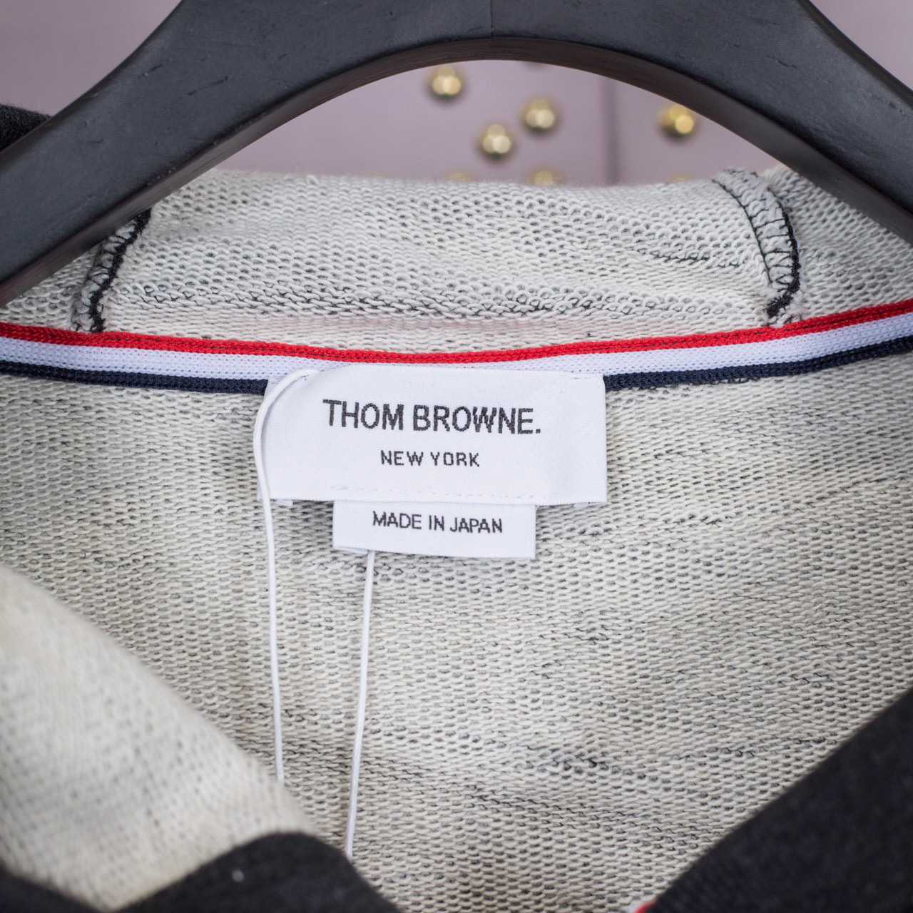 Thom Browne 4-Bar Zip-Up Cotton Hoodie - FashionPlug
