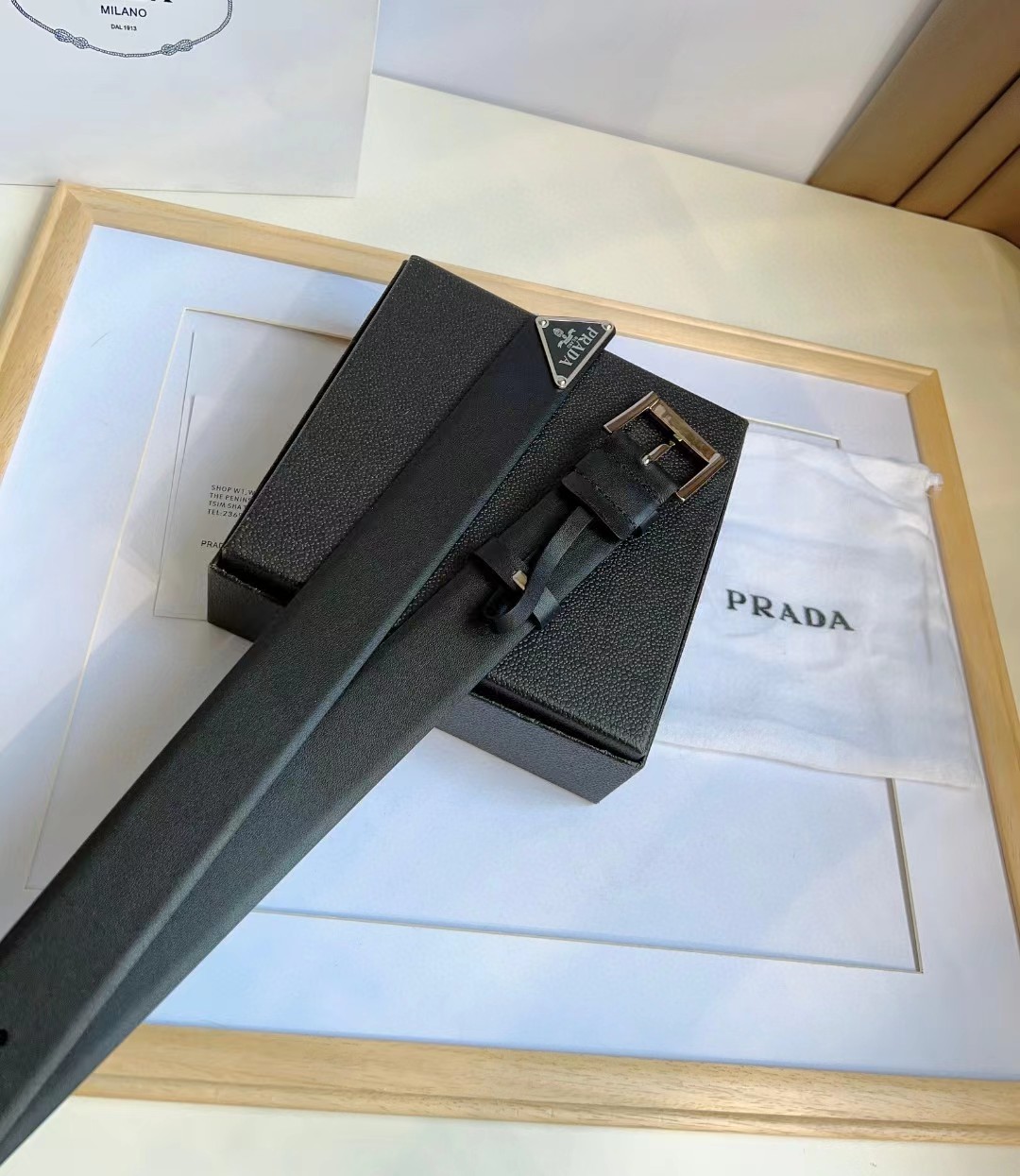 Prada Leather Belt - FashionPlug