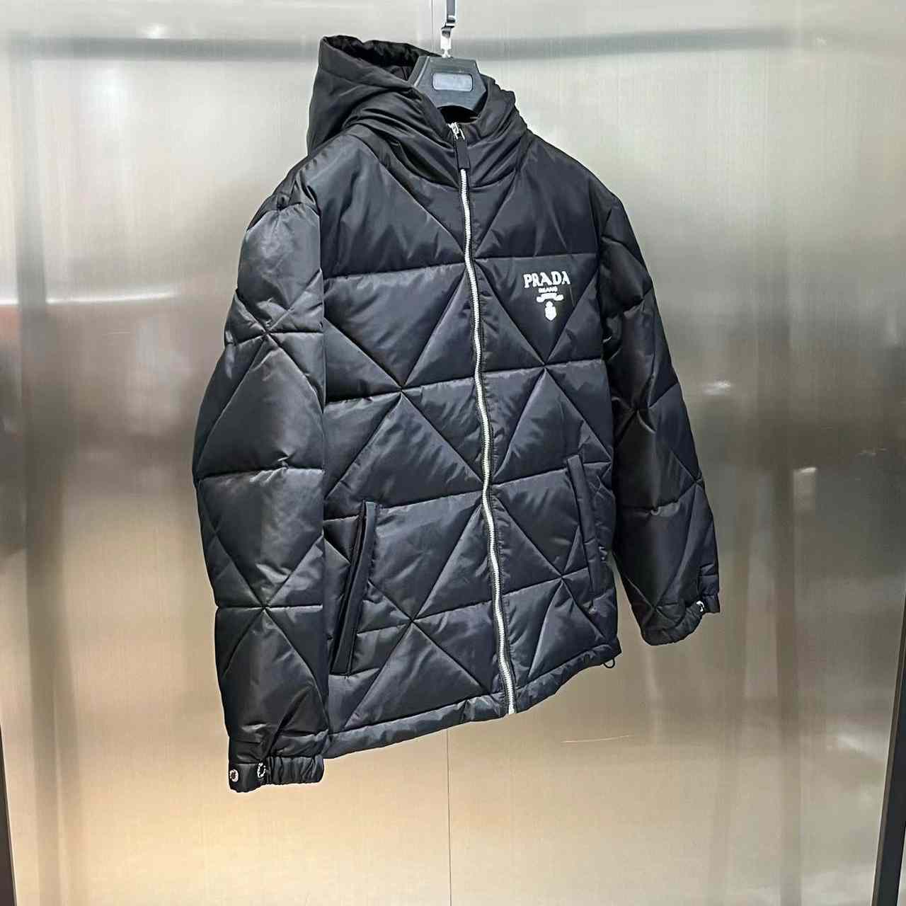 Prada Cropped Re-Nylon Down Jacket - FashionPlug
