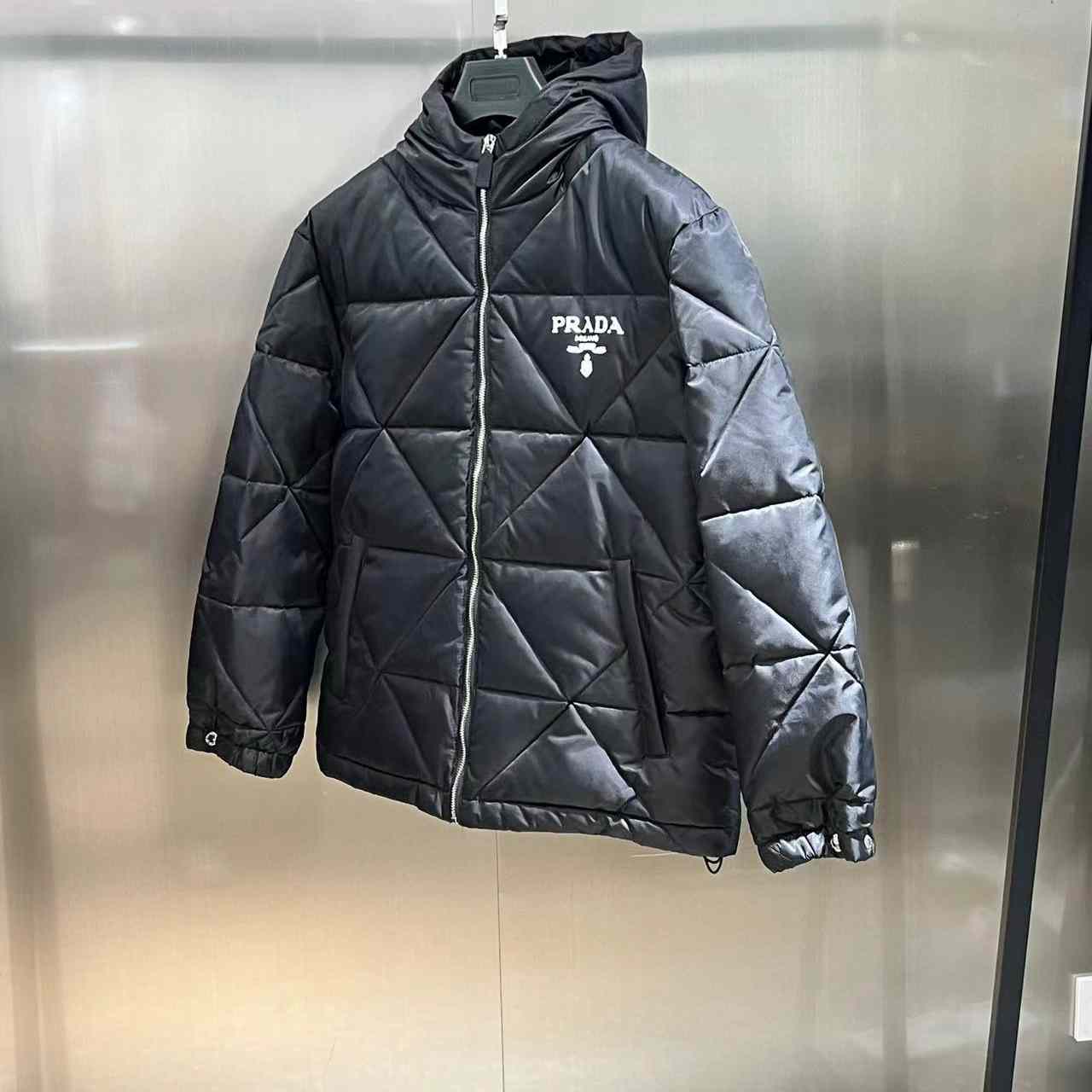 Prada Cropped Re-Nylon Down Jacket - FashionPlug