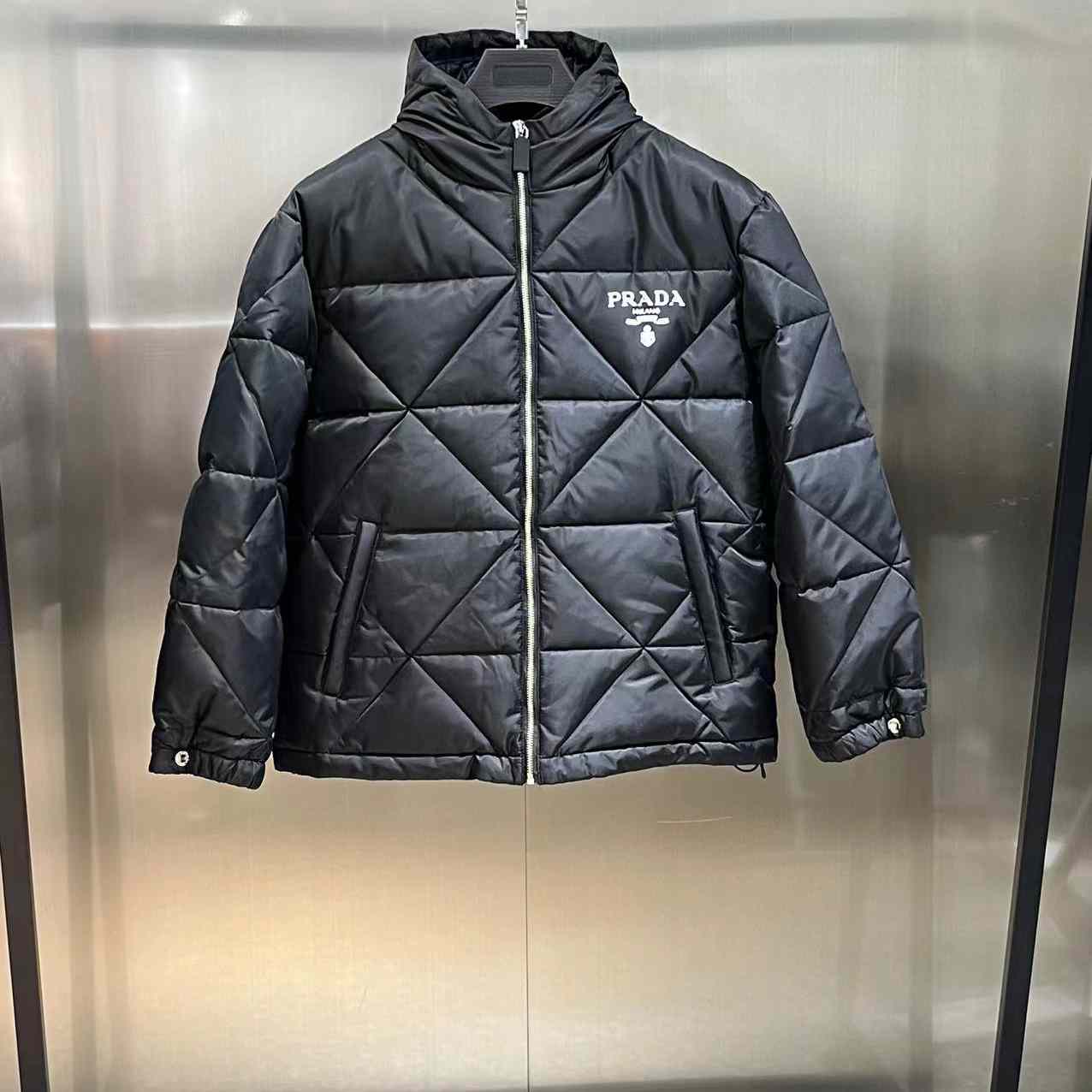 Prada Cropped Re-Nylon Down Jacket - FashionPlug