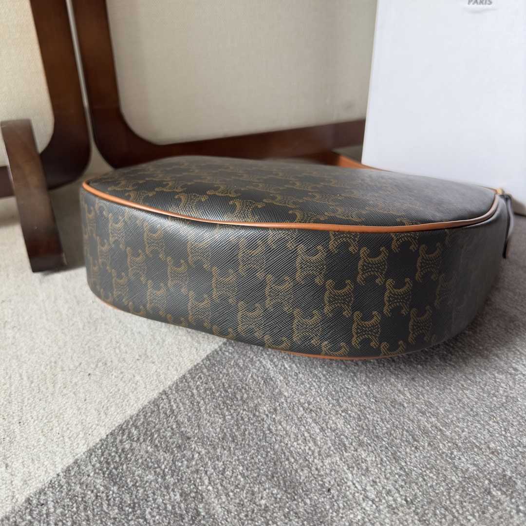 Celine Heloise Bag In Triomphe Canvas And Calfskin - FashionPlug