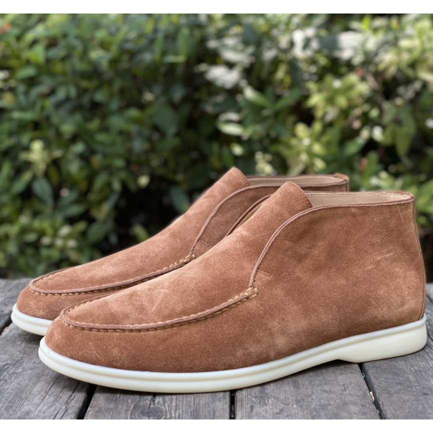 Loro Piana White Sole Summer Walk Loafers - FashionPlug