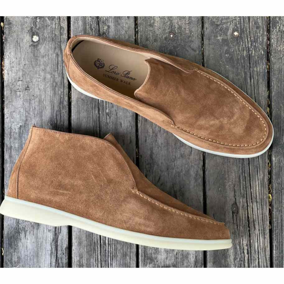 Loro Piana White Sole Summer Walk Loafers - FashionPlug