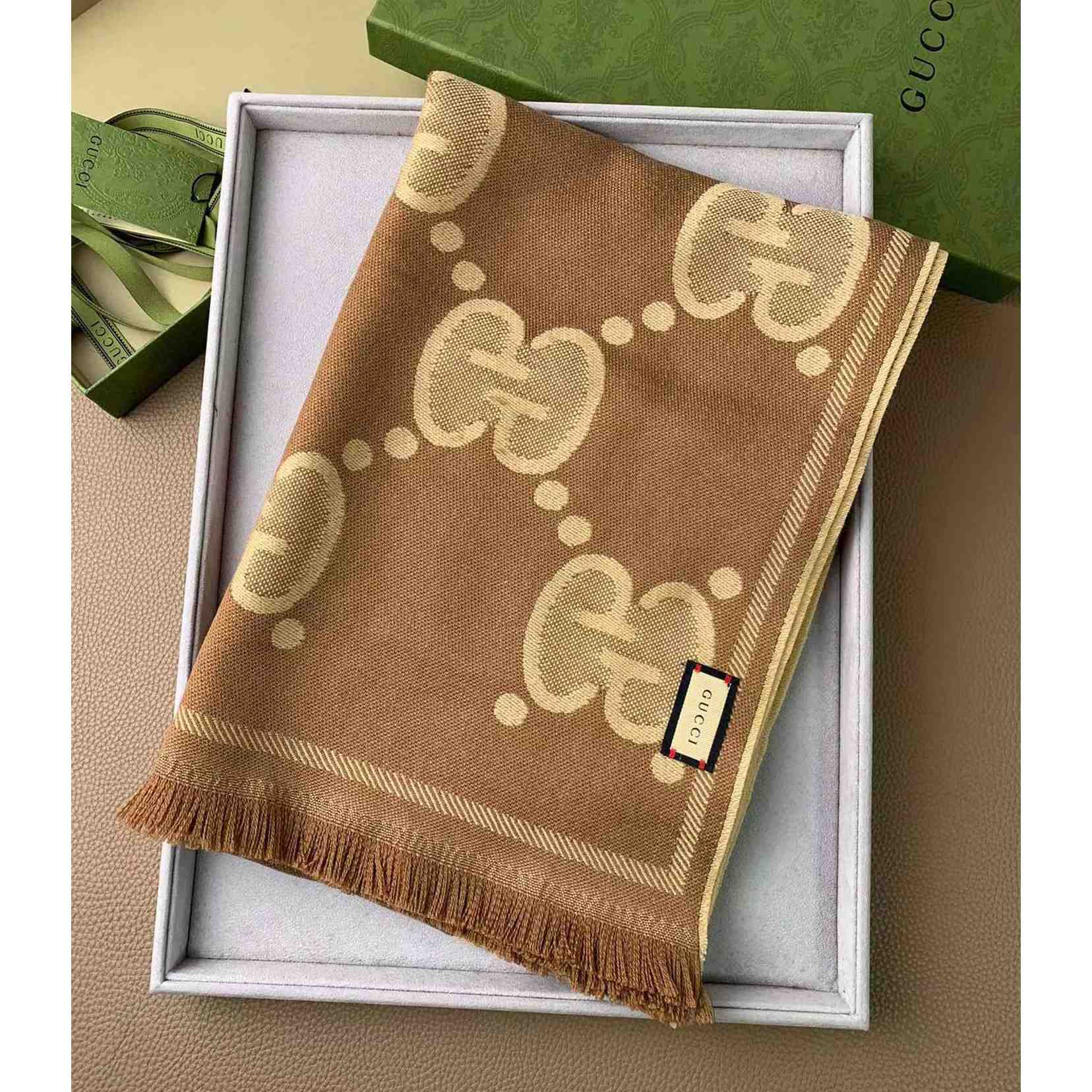 Gucci GG Pattern Scarf - FashionPlug