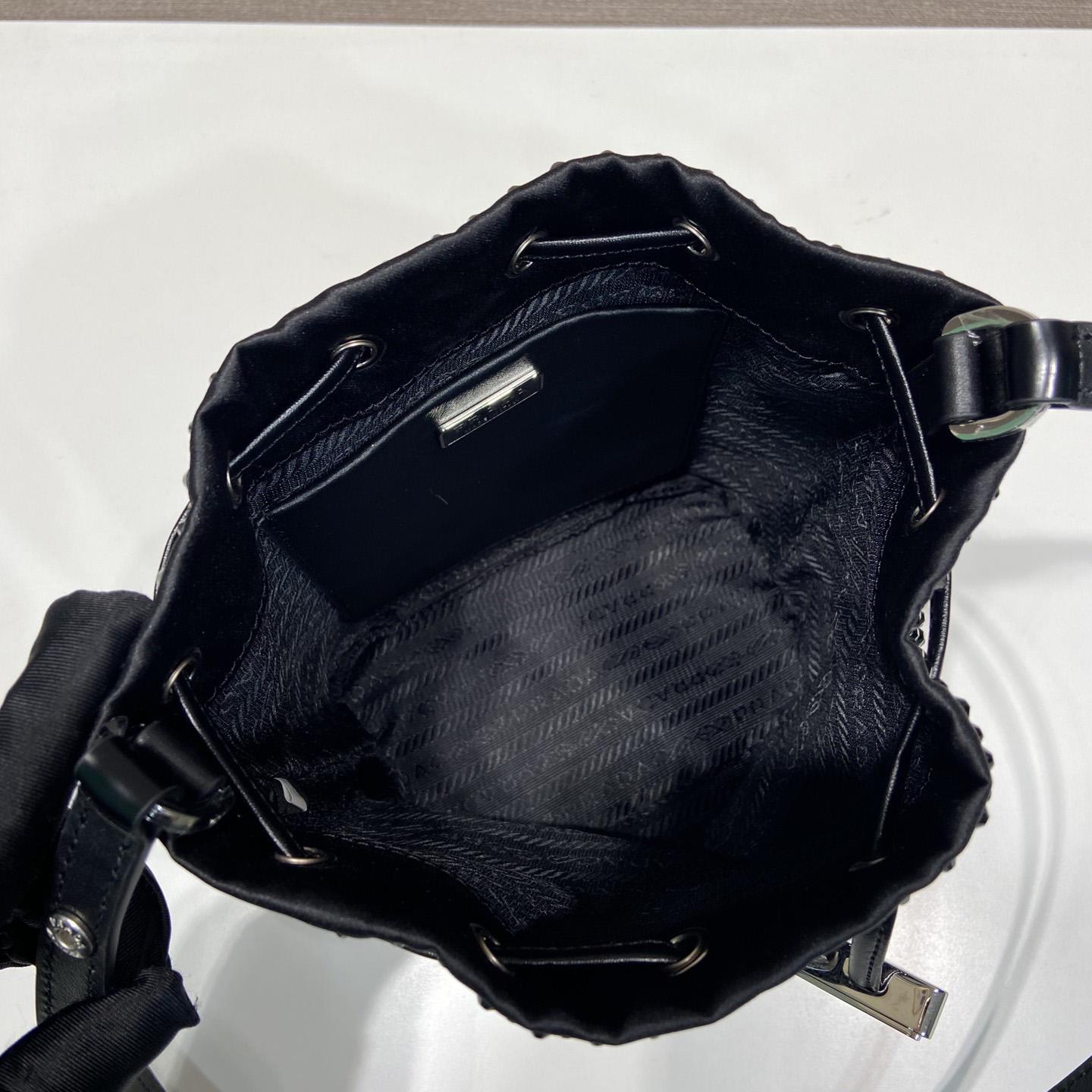 Prada Satin Mini-Bag With Crystals(16-21-10cm) - FashionPlug
