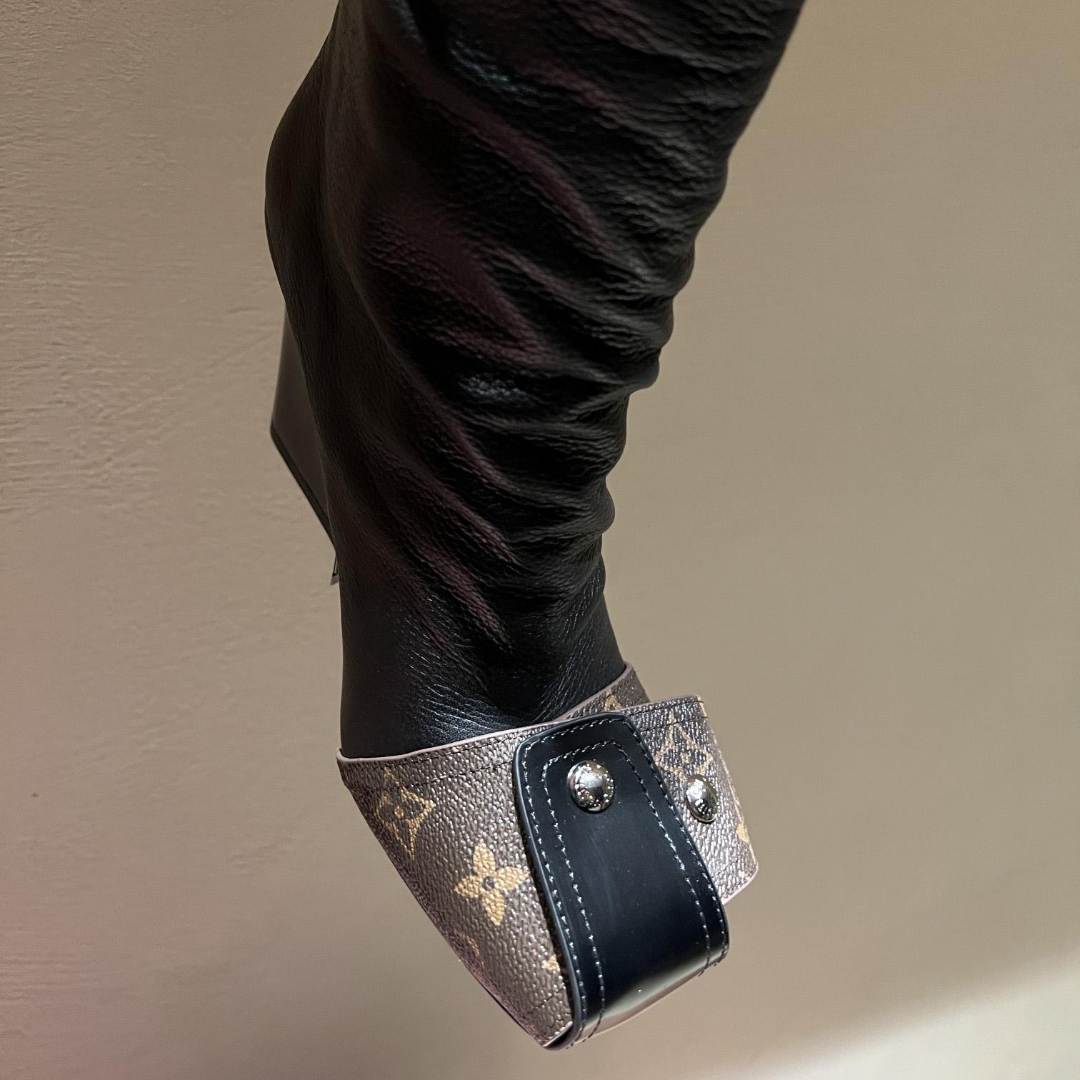 Louis Vuitton Patti Wedge Half Boot - FashionPlug