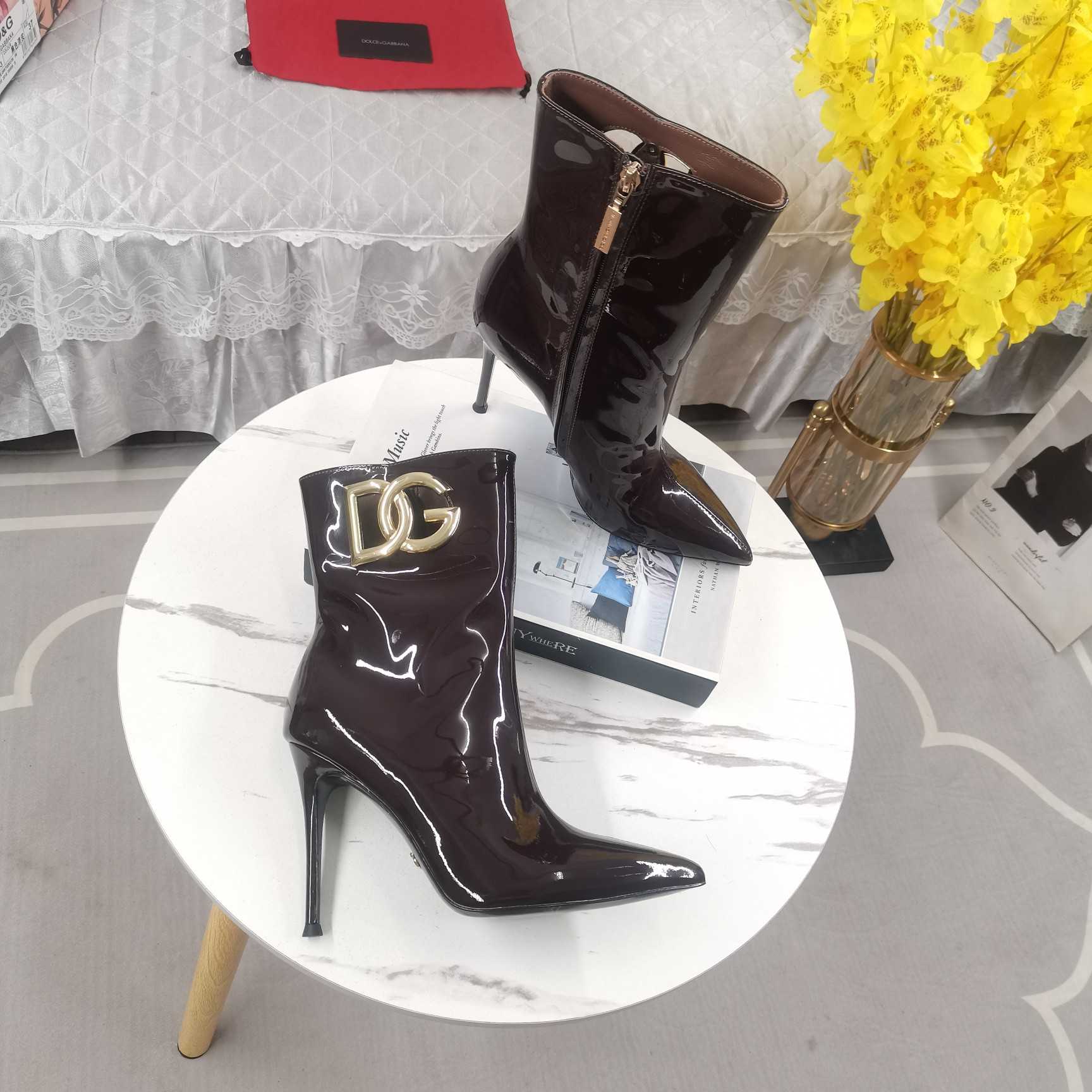 Dolce & Gabbana Calfskin Ankle Boots - FashionPlug