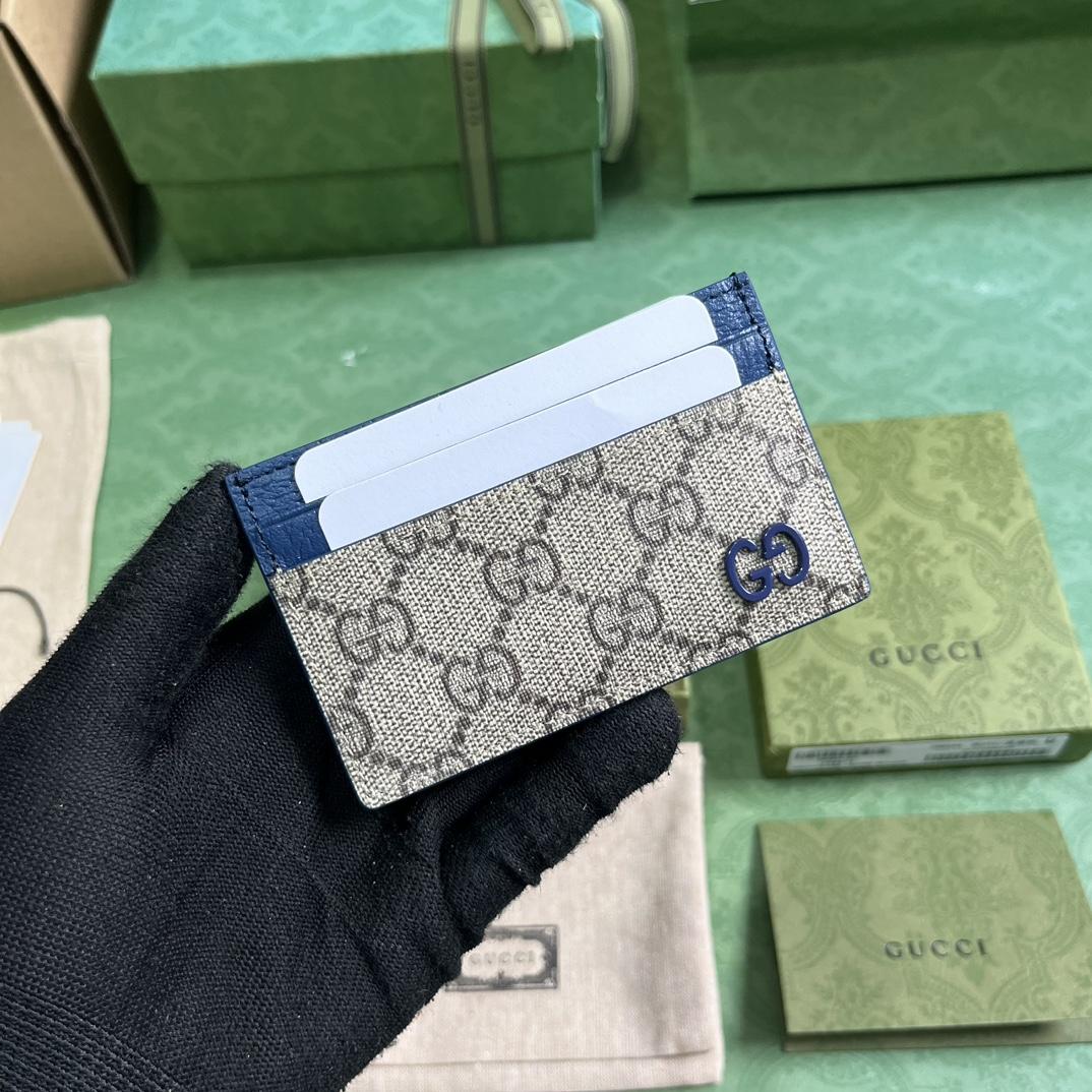 Gucci Card Case With GG Detail - FashionPlug