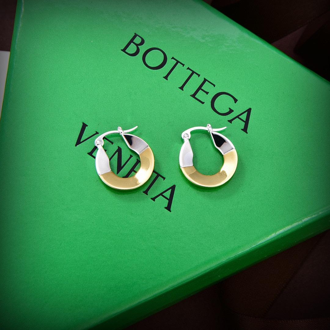 Bottega Veneta Joint Hoop Earrings - FashionPlug