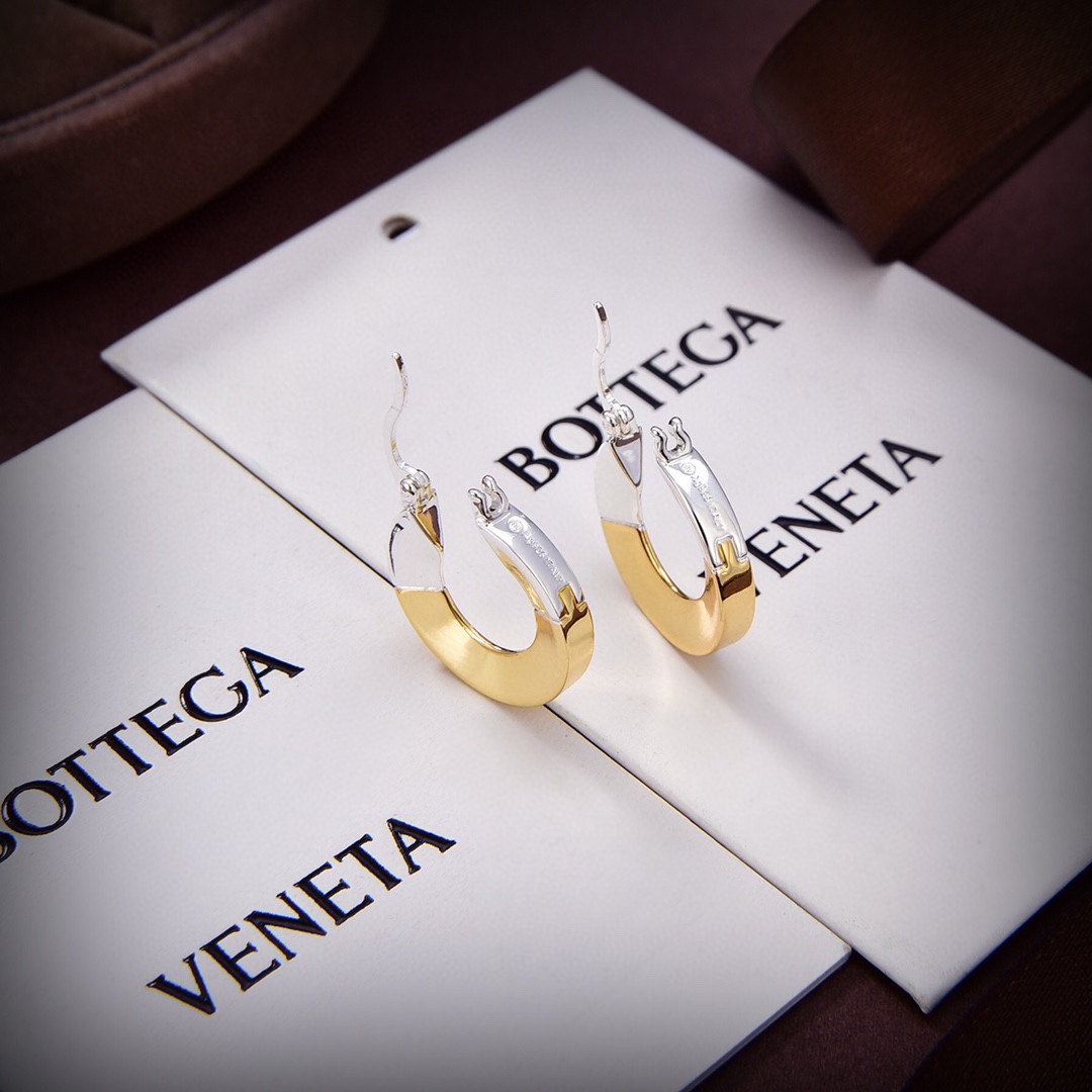 Bottega Veneta Joint Hoop Earrings - FashionPlug