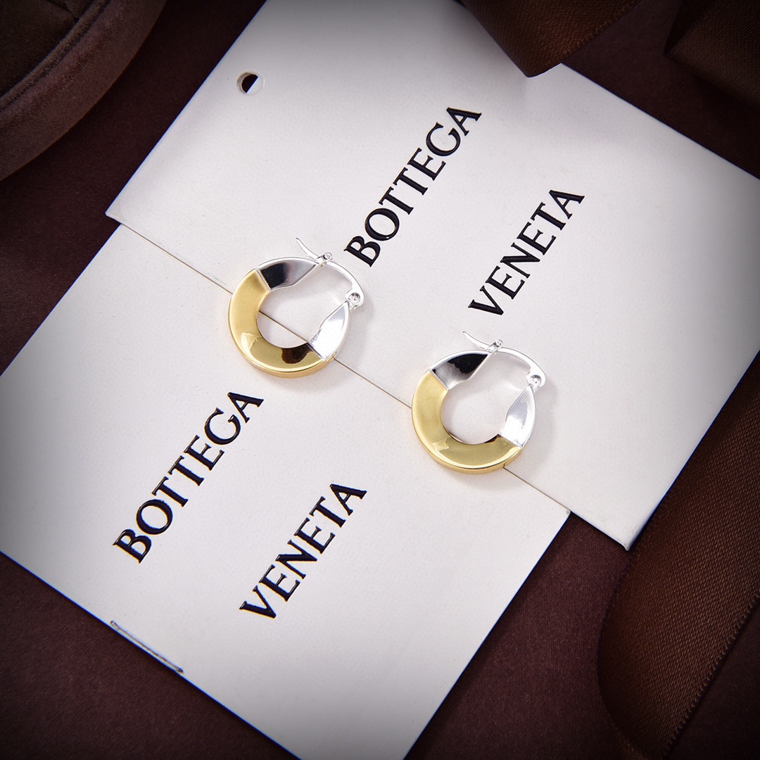 Bottega Veneta Joint Hoop Earrings - FashionPlug