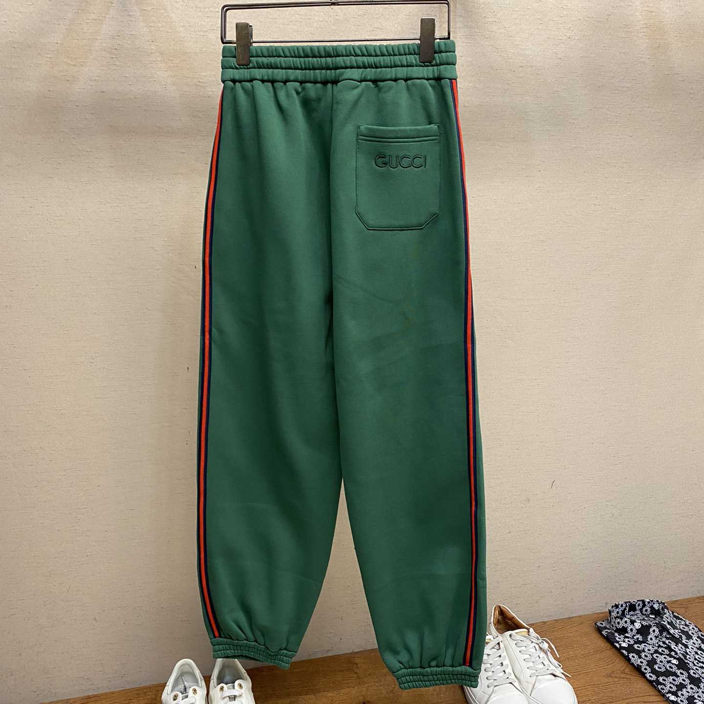 Gucci Cotton Jersey Track Pant With Web - FashionPlug