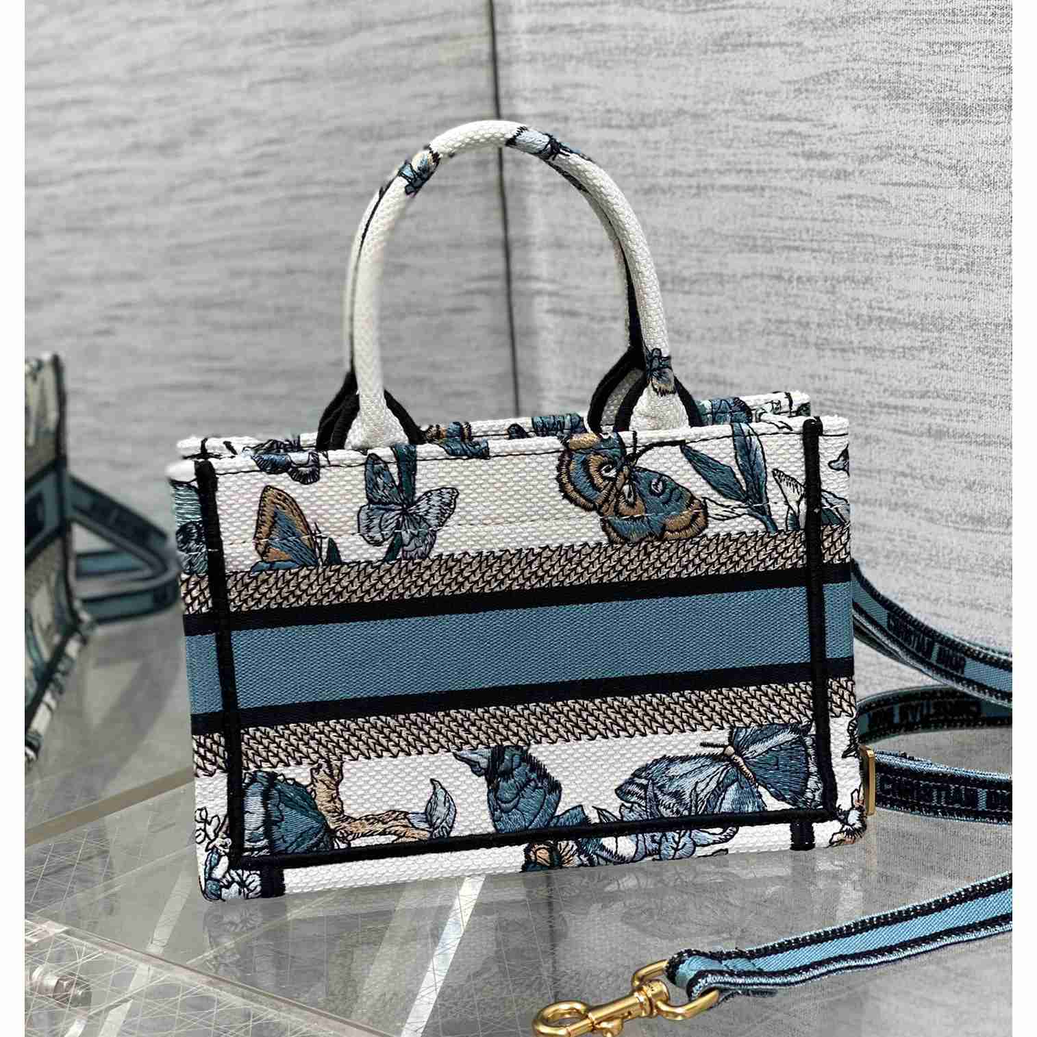Dior Mini Dior Book Tote With Strap - FashionPlug