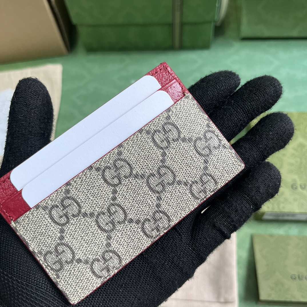 Gucci Card Case With GG Detail - FashionPlug