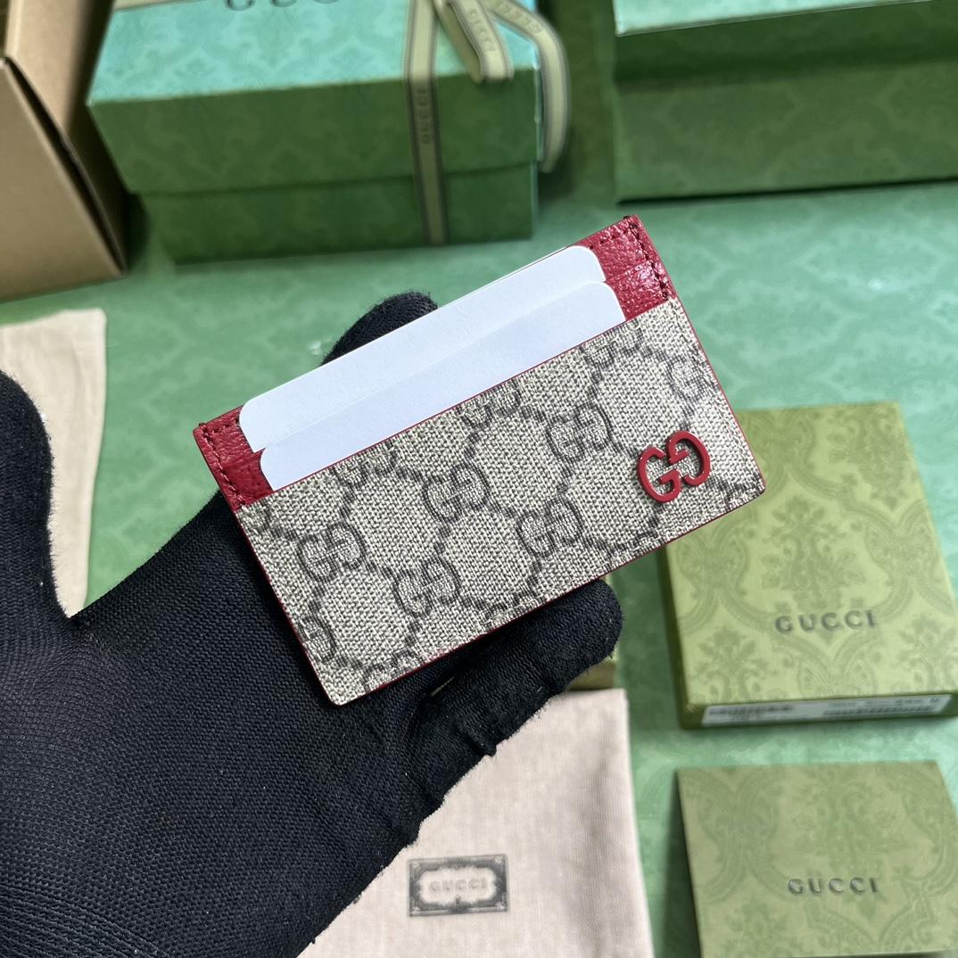 Gucci Card Case With GG Detail - FashionPlug