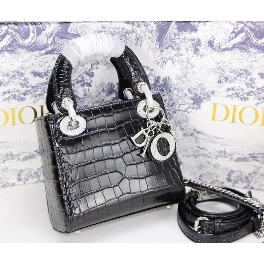Dior Alligator Mini Lady Dior Bag (17-15-7cm) - FashionPlug