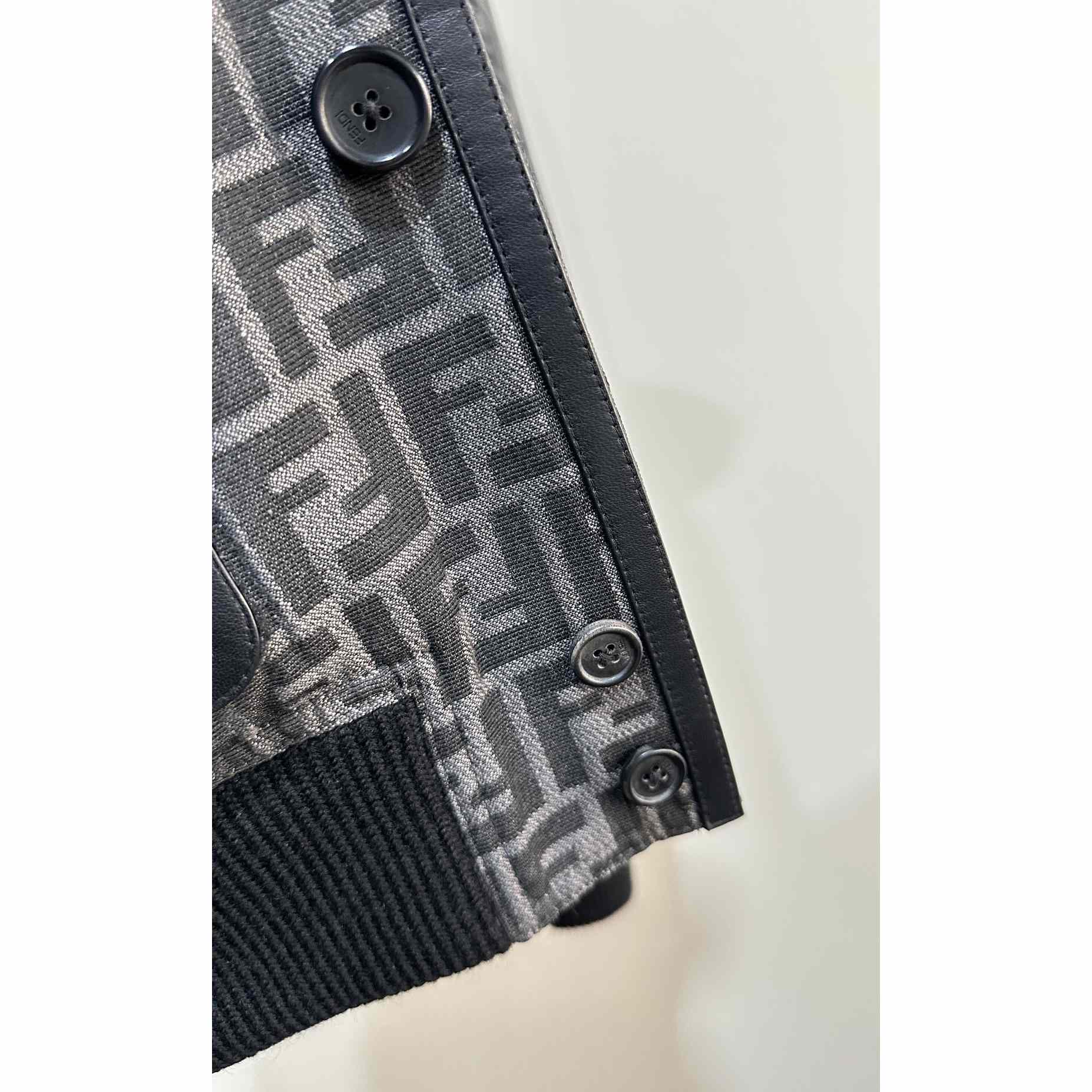 Fendi FF Jacquard Fabric Jacket - FashionPlug
