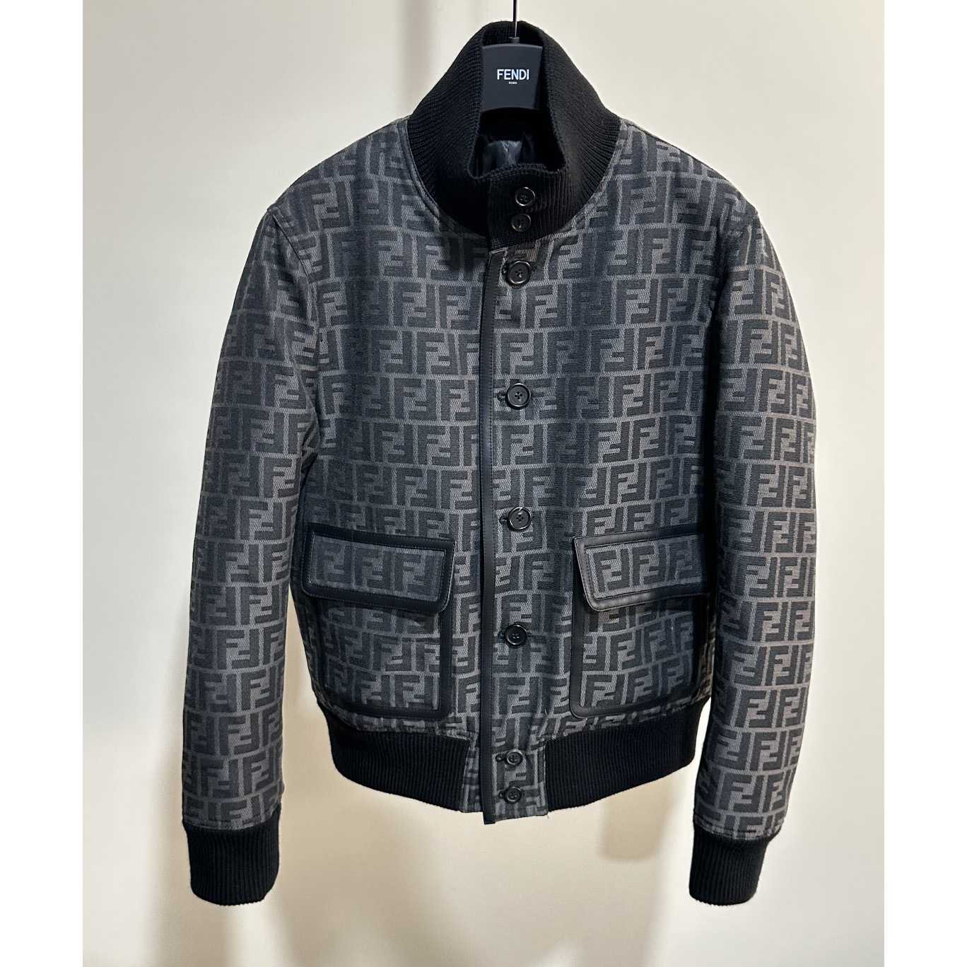 Fendi FF Jacquard Fabric Jacket - FashionPlug