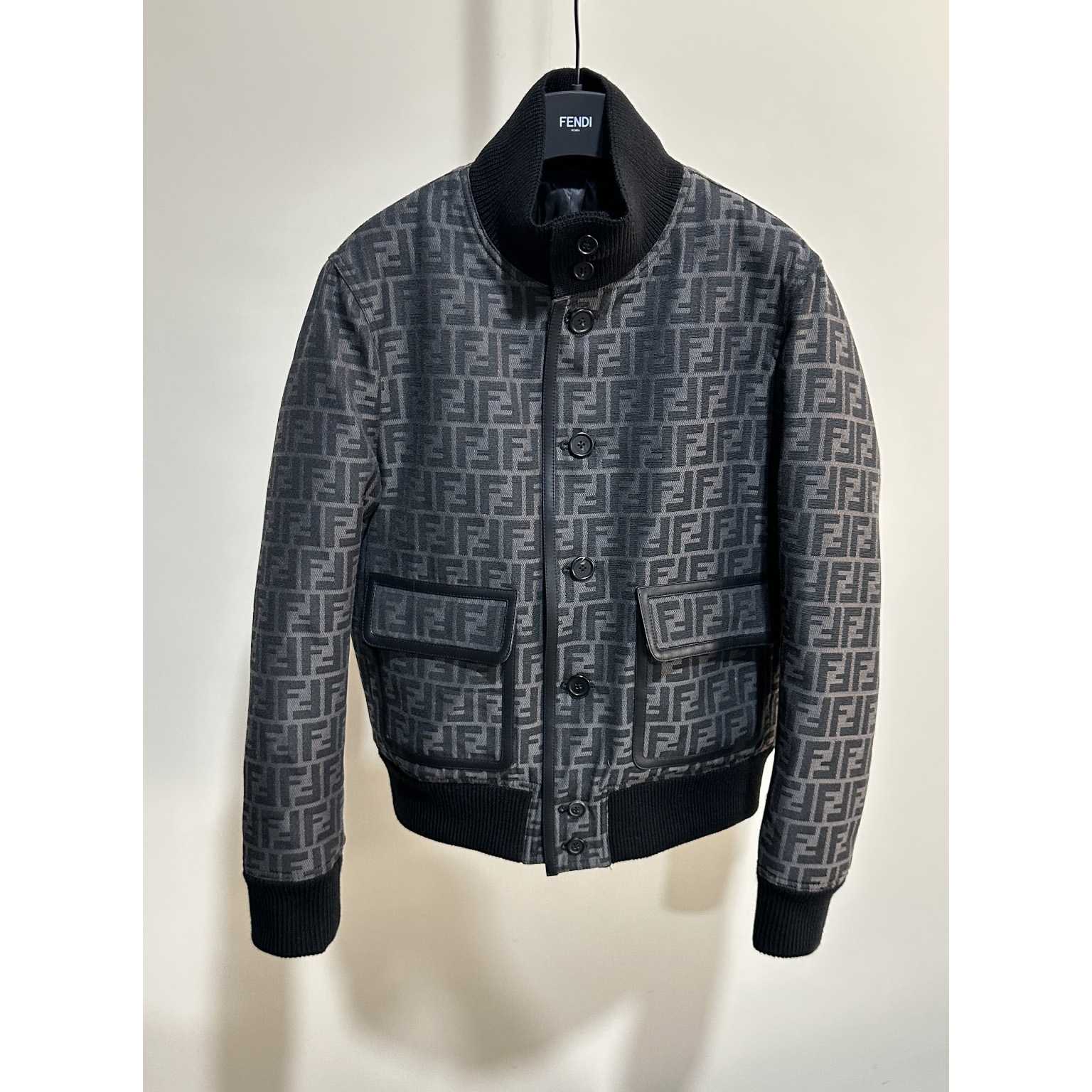 Fendi FF Jacquard Fabric Jacket - FashionPlug