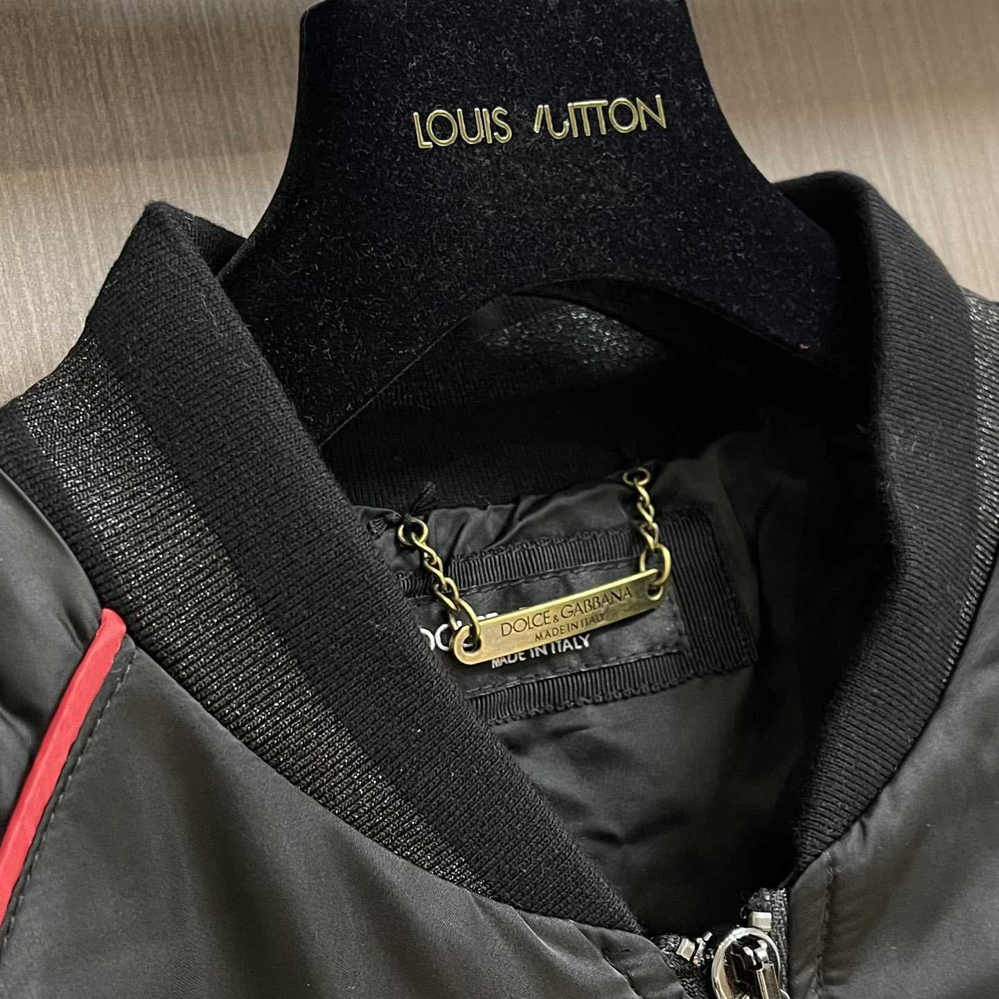 Dolce & Gabbana Satin Jacket With Embroidered Dg Patch - FashionPlug