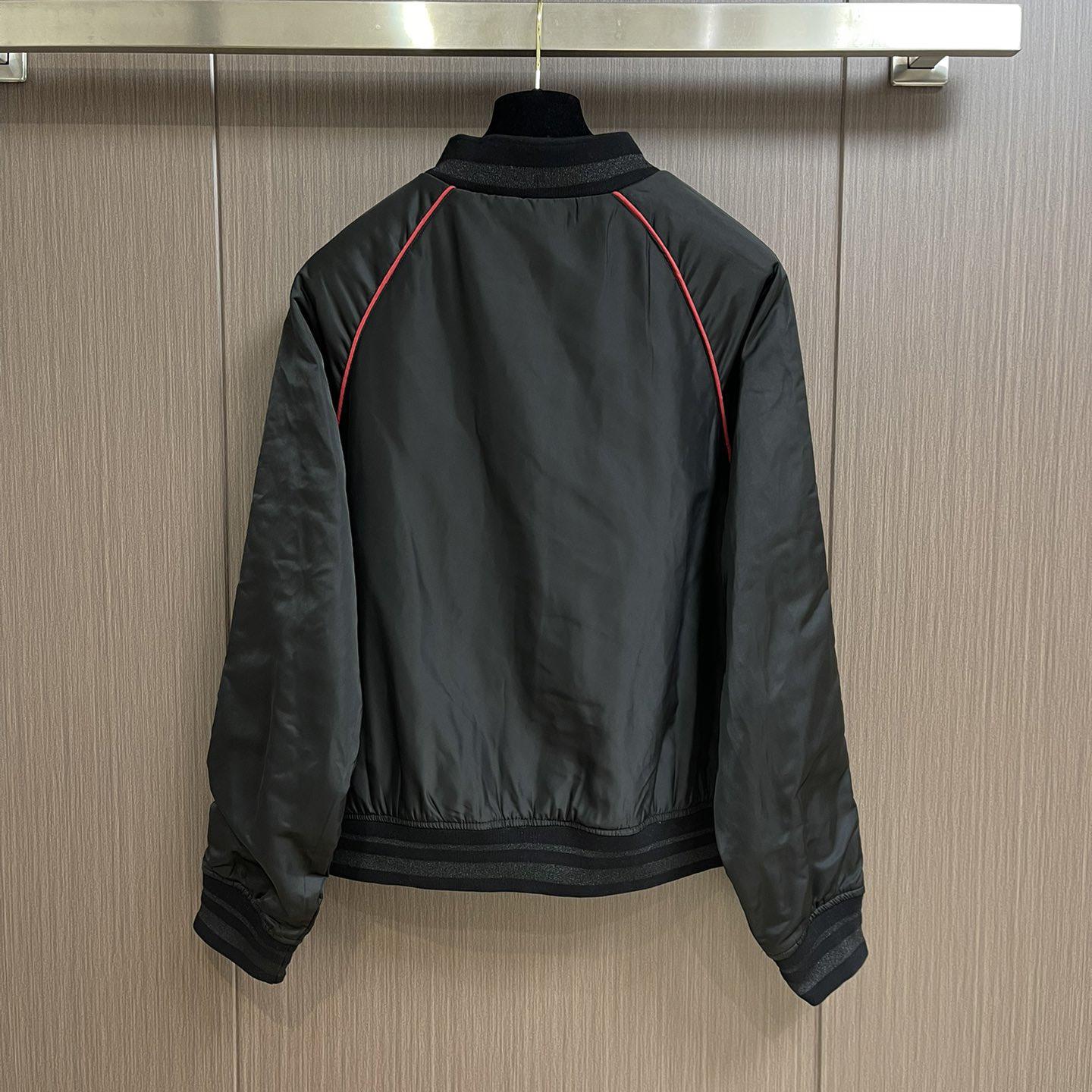 Dolce & Gabbana Satin Jacket With Embroidered Dg Patch - FashionPlug