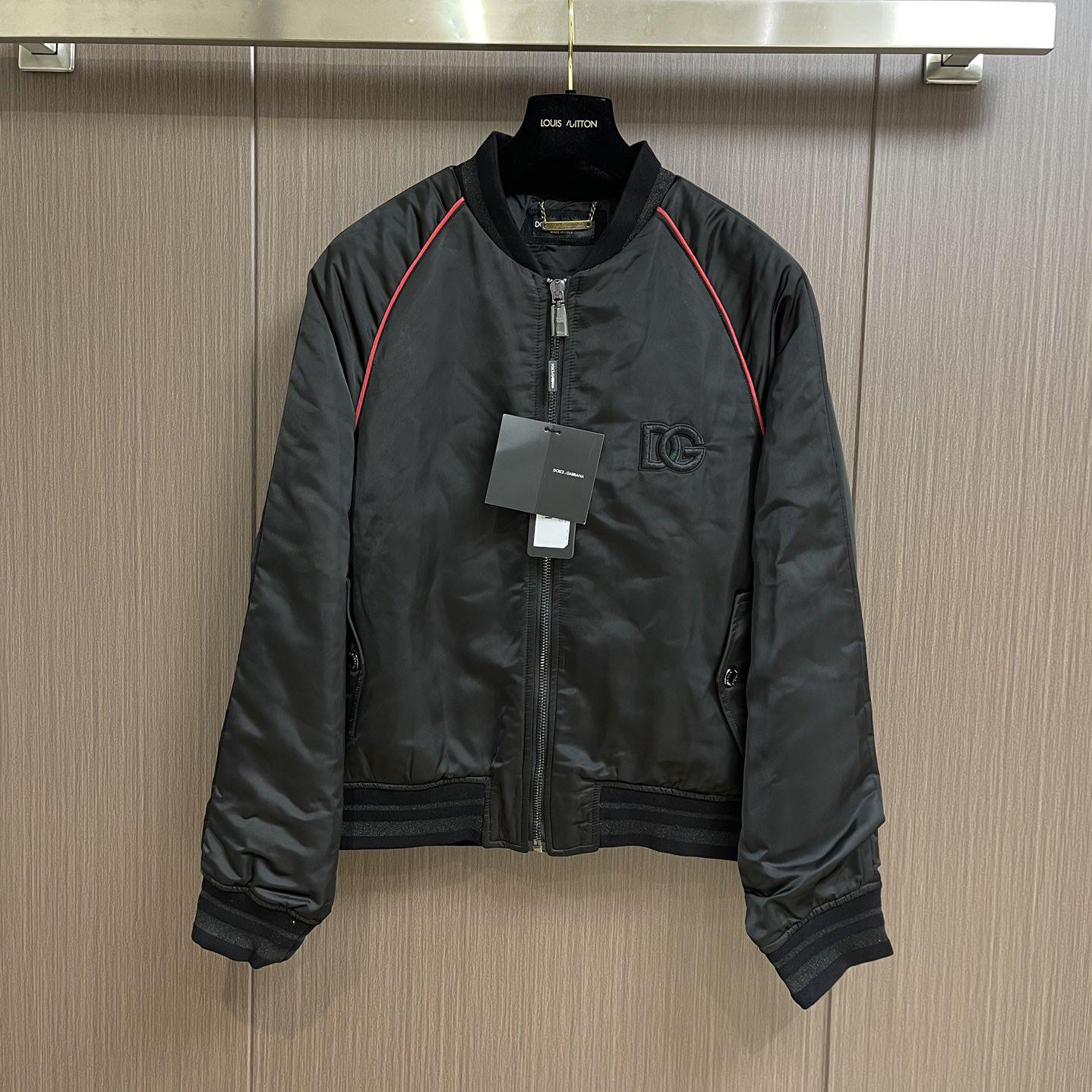 Dolce & Gabbana Satin Jacket With Embroidered Dg Patch - FashionPlug