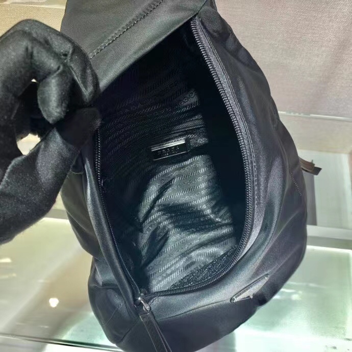 Prada Re-Nylon And Leather Backpack - FashionPlug