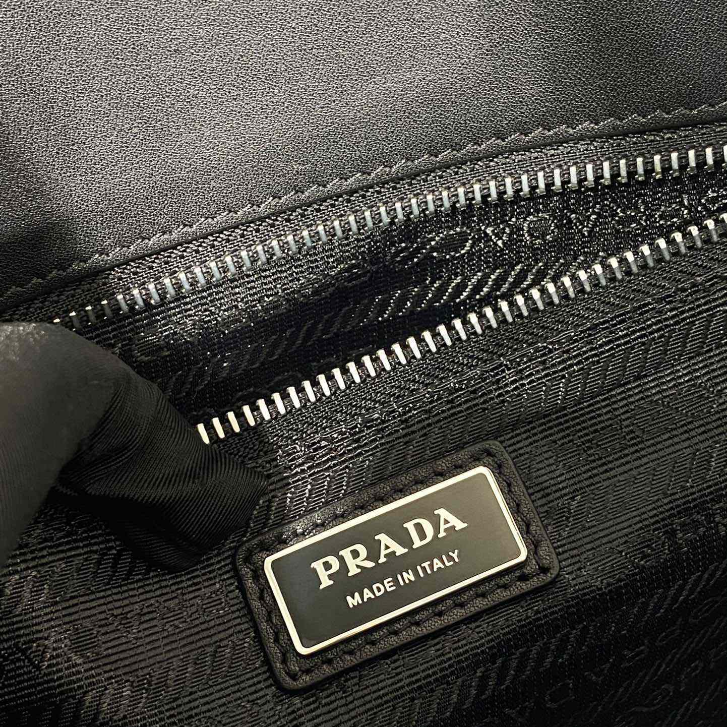 Prada Brushed Leather Tote With Water Bottle - FashionPlug