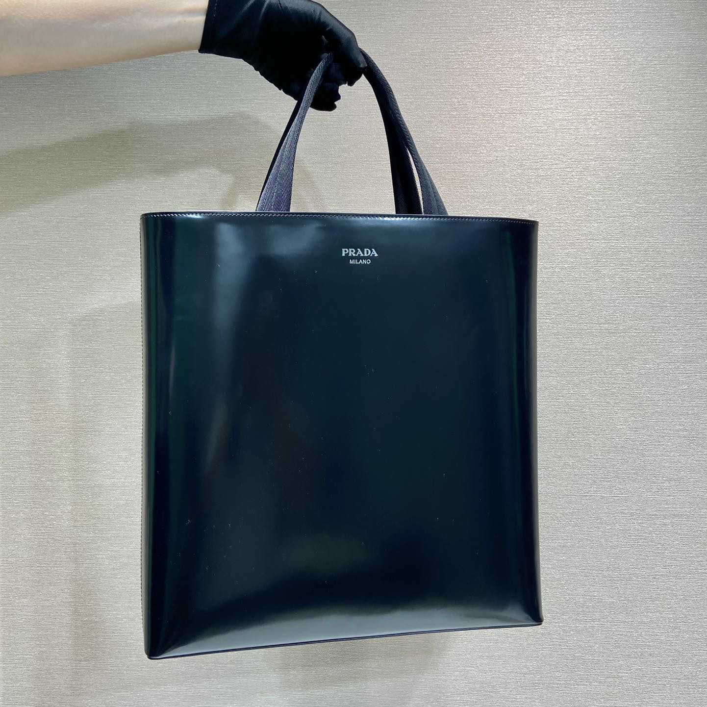 Prada Brushed Leather Tote With Water Bottle - FashionPlug