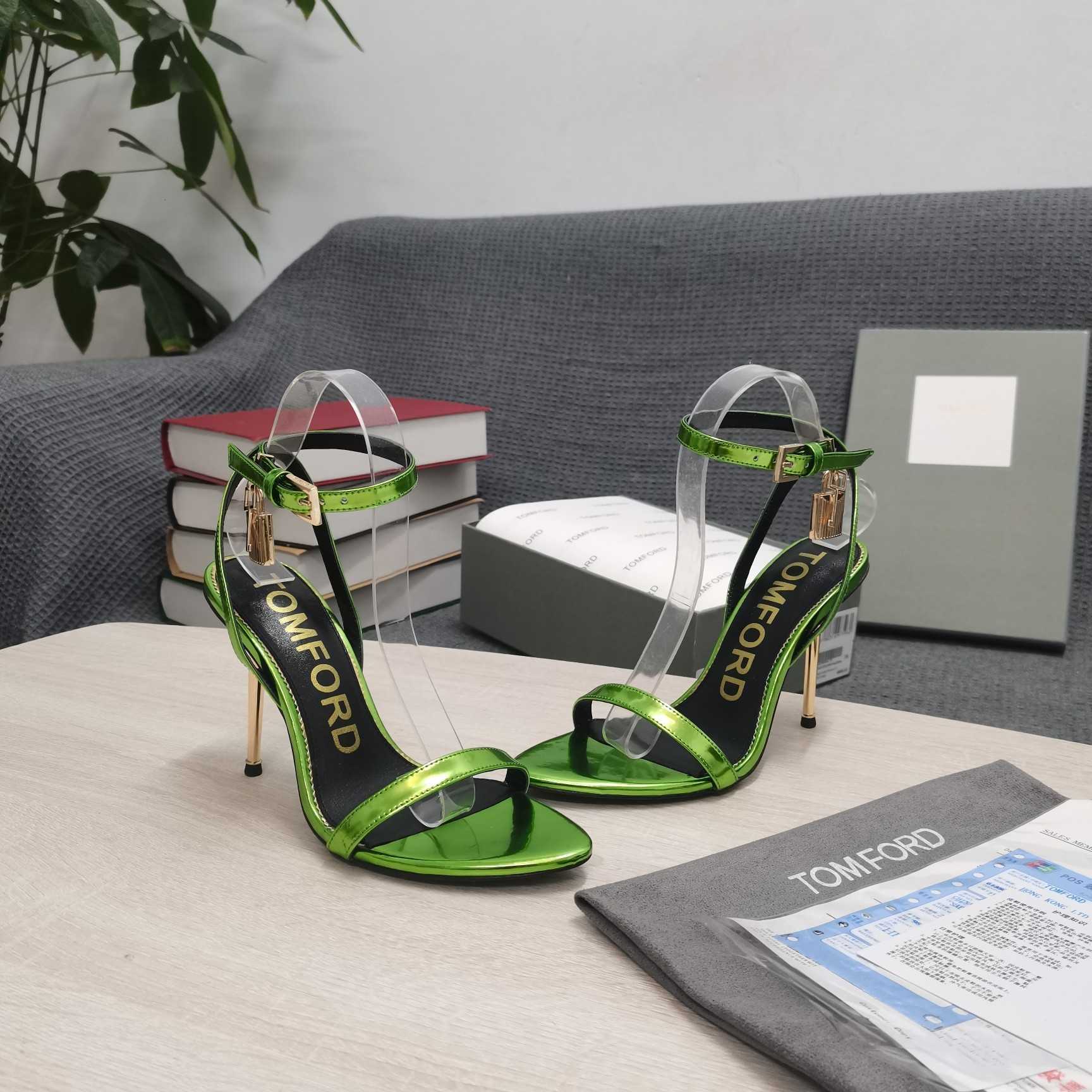 Tom Ford Naked 105mm Leather Sandals - FashionPlug