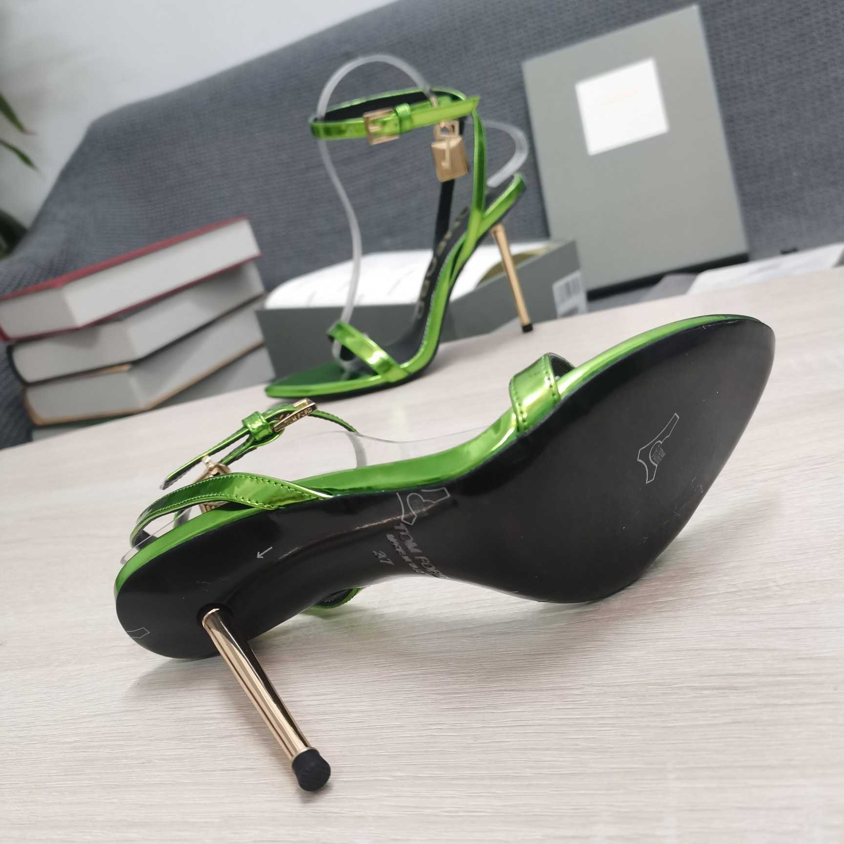 Tom Ford Naked 105mm Leather Sandals - FashionPlug