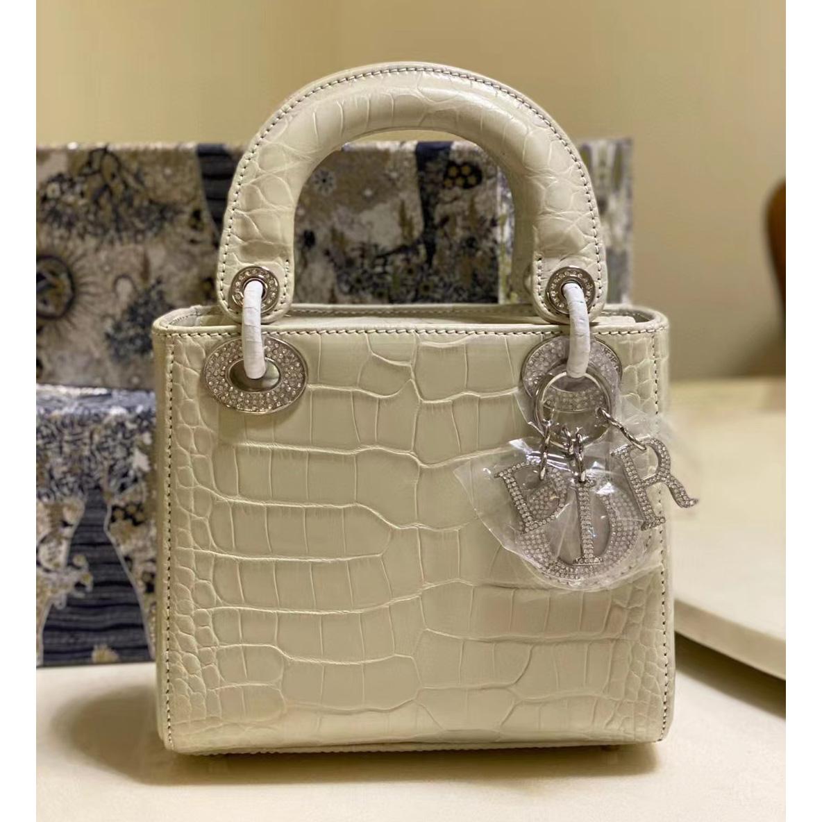 Dior Alligator Mini Lady Dior Bag (17-15-7cm) - FashionPlug