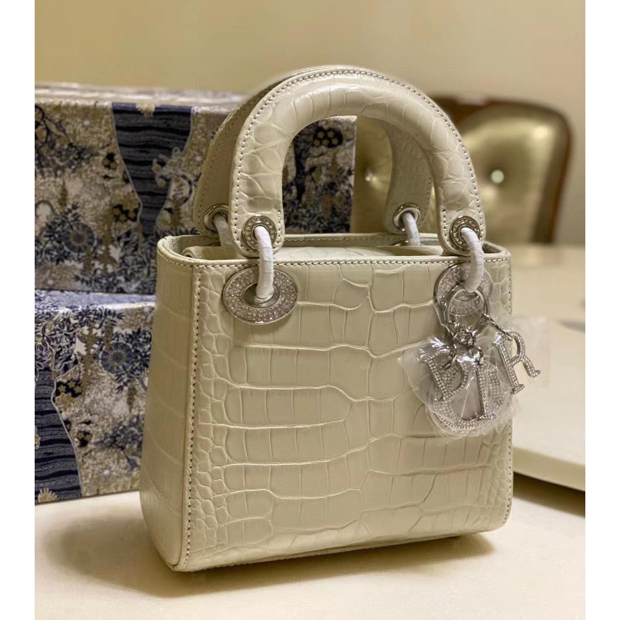 Dior Alligator Mini Lady Dior Bag (17-15-7cm) - FashionPlug