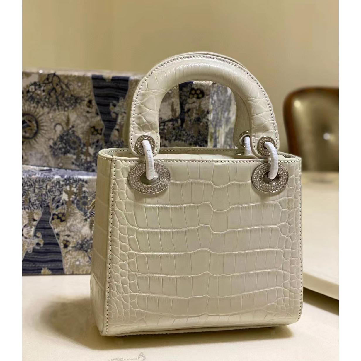 Dior Alligator Mini Lady Dior Bag (17-15-7cm) - FashionPlug