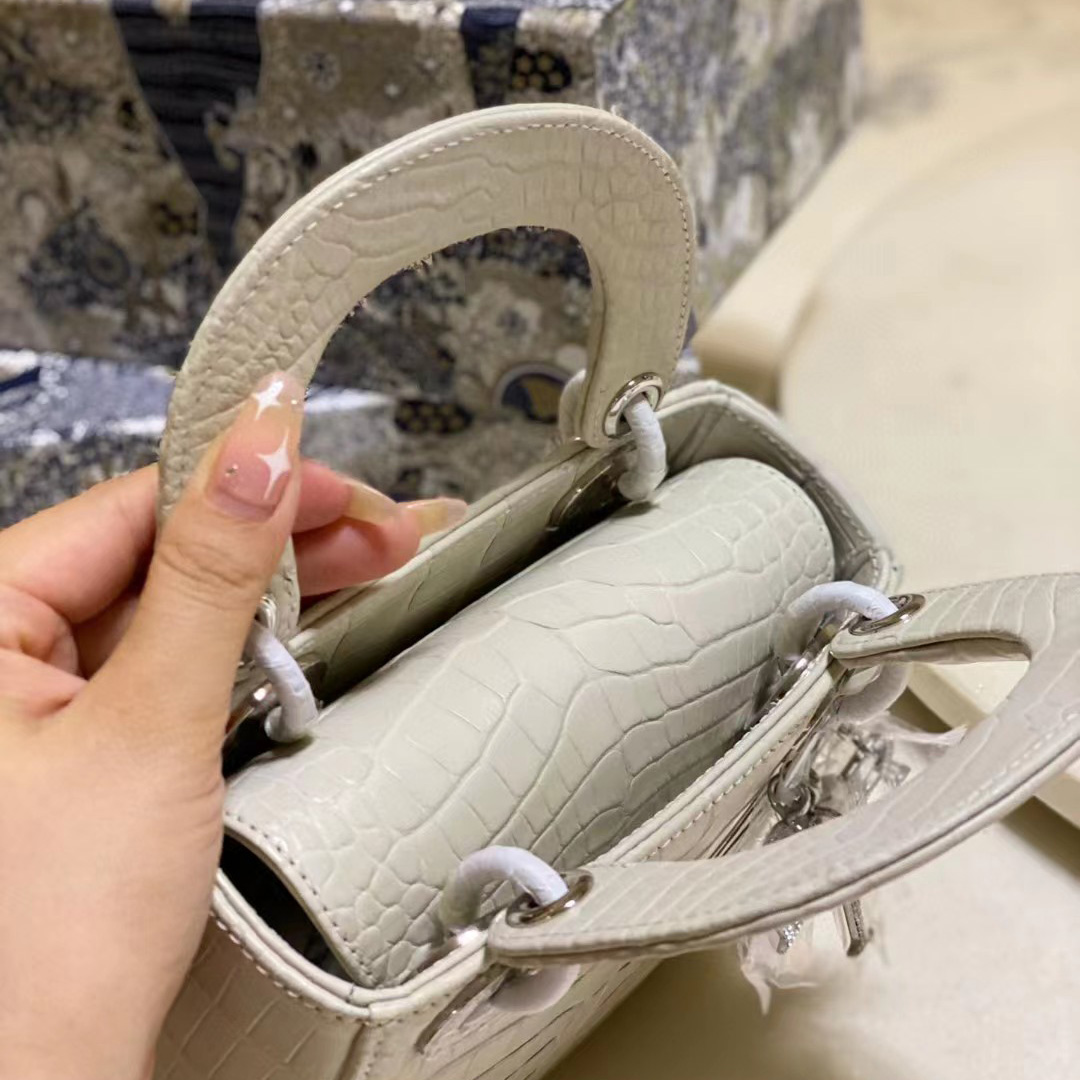 Dior Alligator Mini Lady Dior Bag (17-15-7cm) - FashionPlug