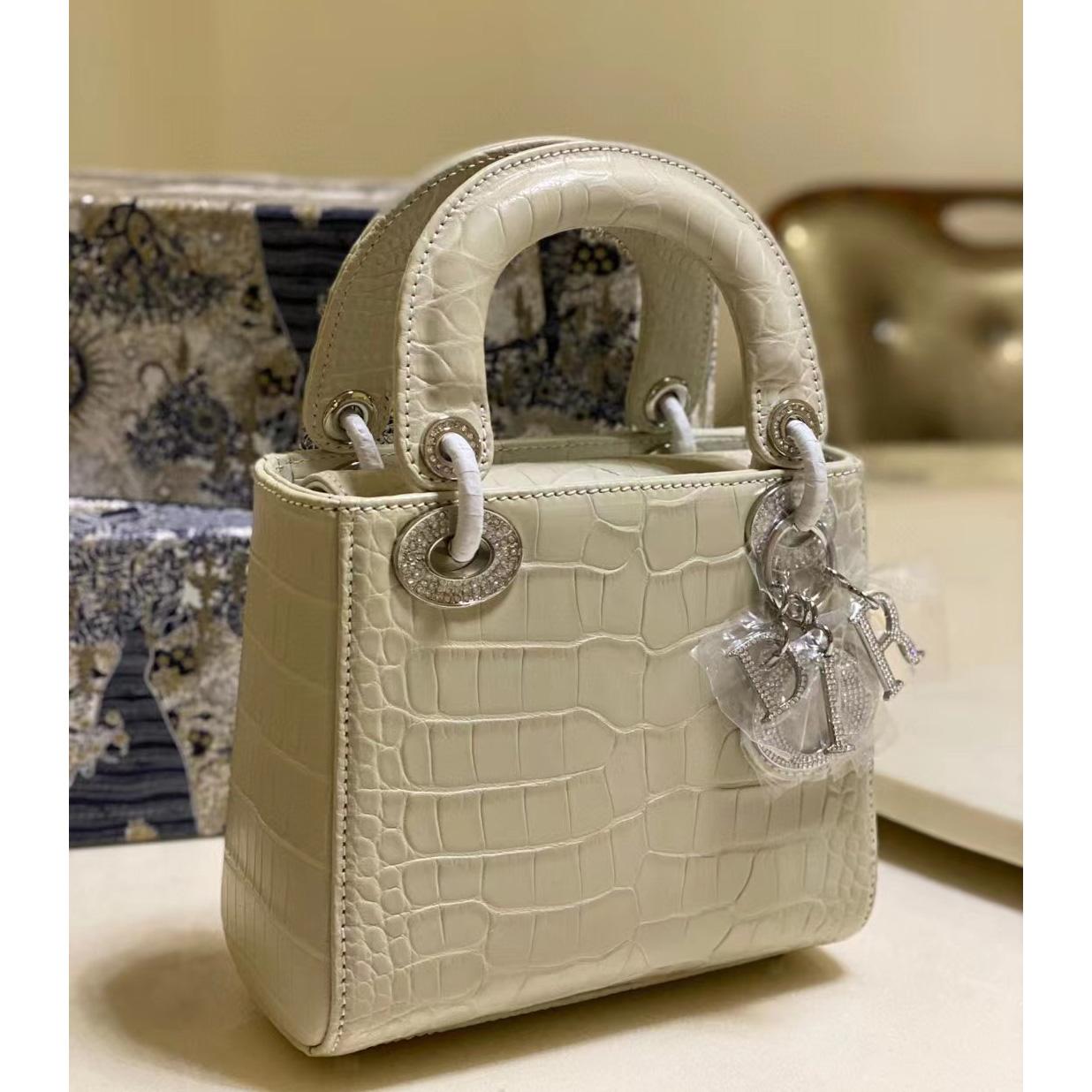 Dior Alligator Mini Lady Dior Bag (17-15-7cm) - FashionPlug