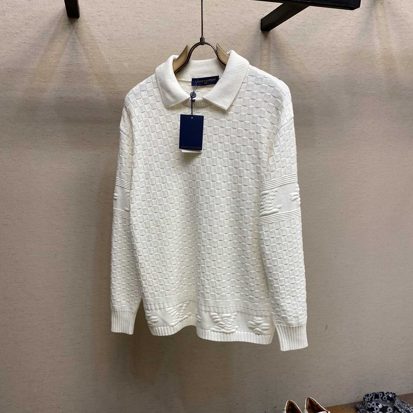 Louis Vuitton Lv Damier Wool Blend Pullover     - FashionPlug