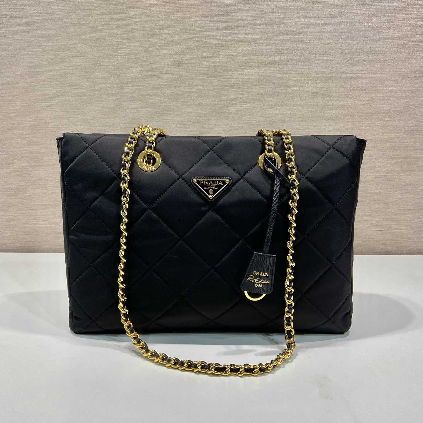 Prada Re-Edition 1995 Chaine Large Re-Nylon Bag - FashionPlug