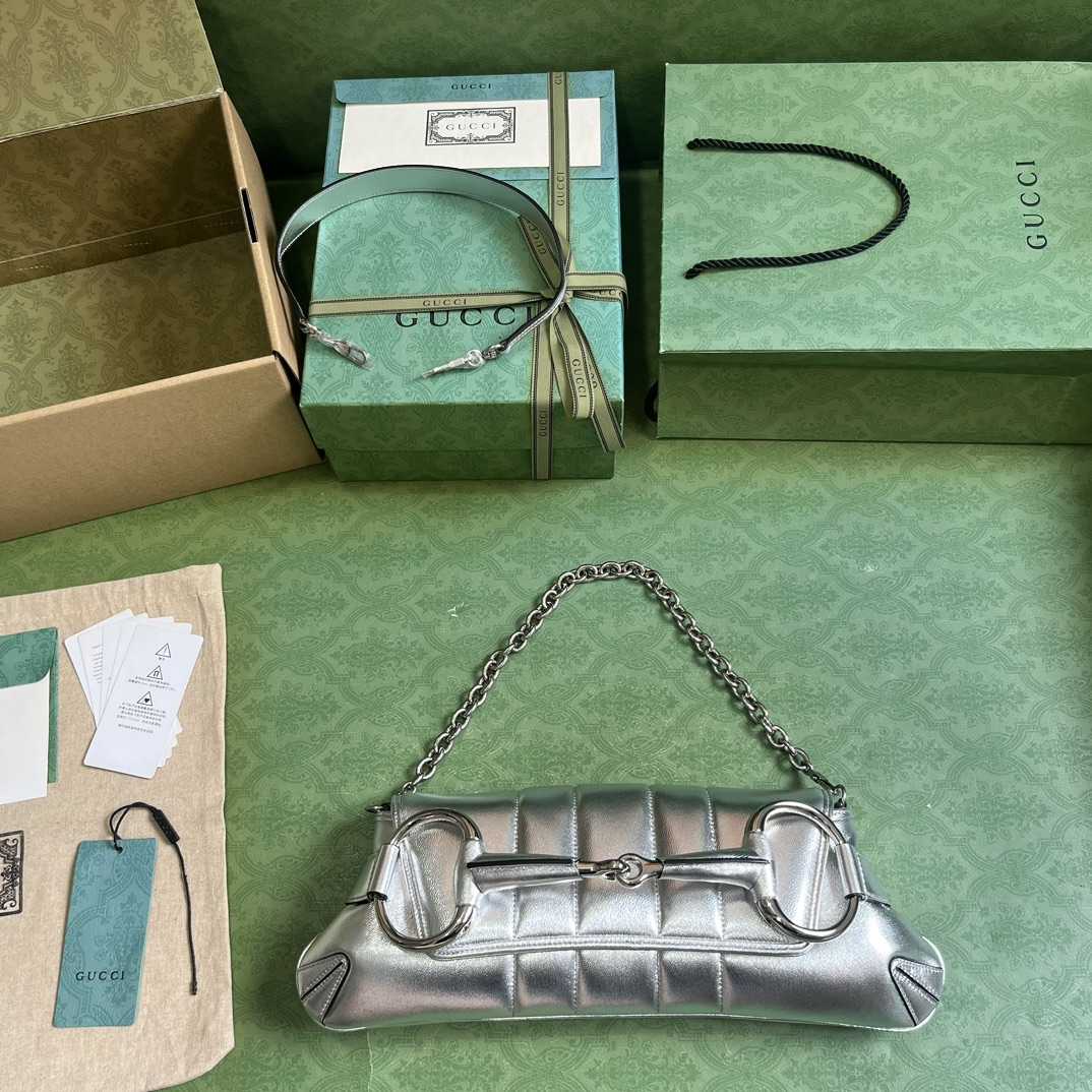 Gucci Horsebit Chain Medium Shoulder Bag (38x 15x 16cm) - FashionPlug