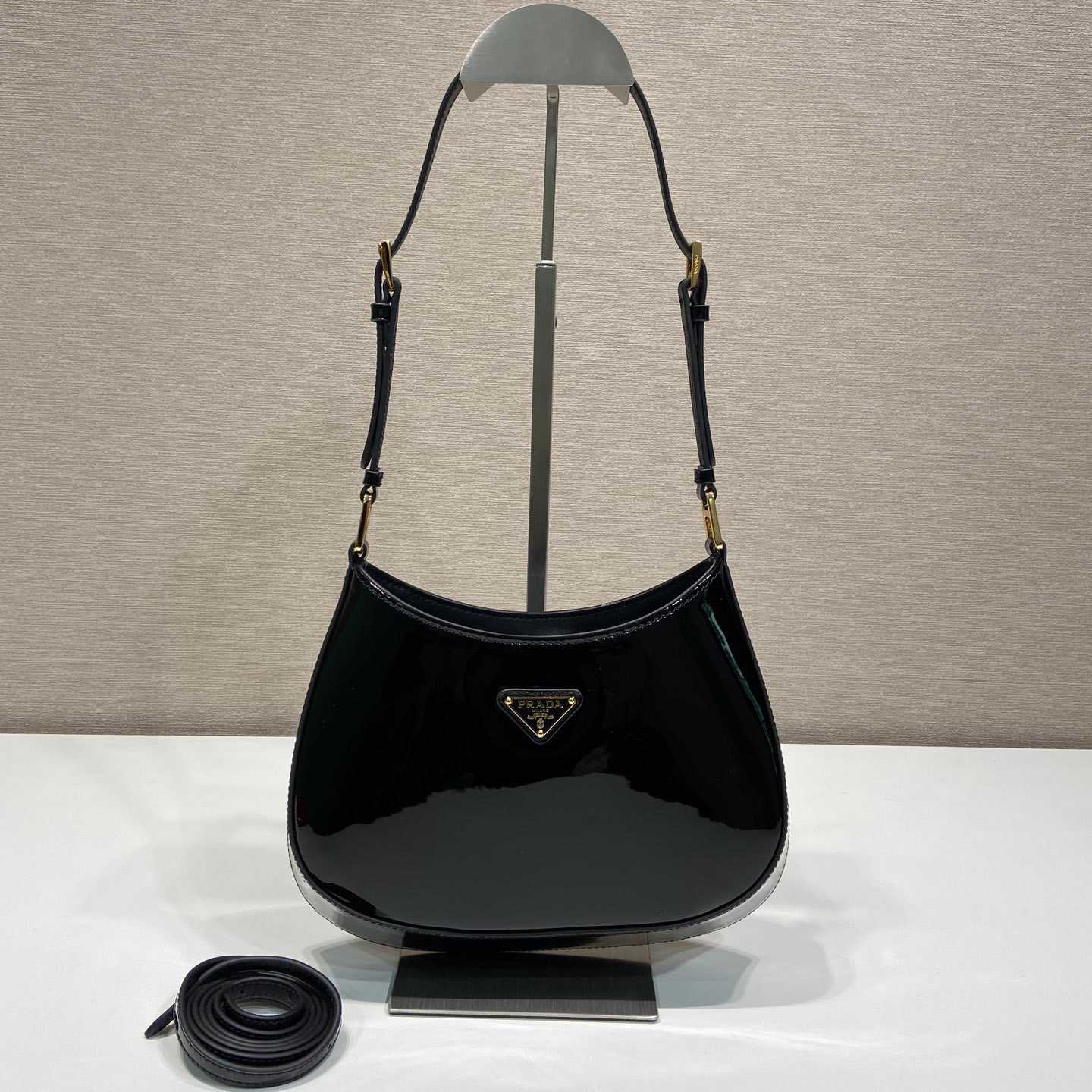 Prada Cleo Patent Leather Bag - FashionPlug