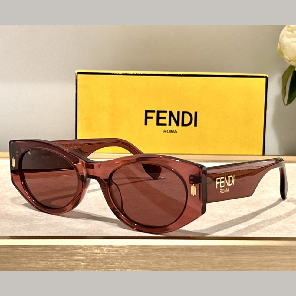 Fendi Roma Purple Acetate Sunglasses   FE40125F  - FashionPlug