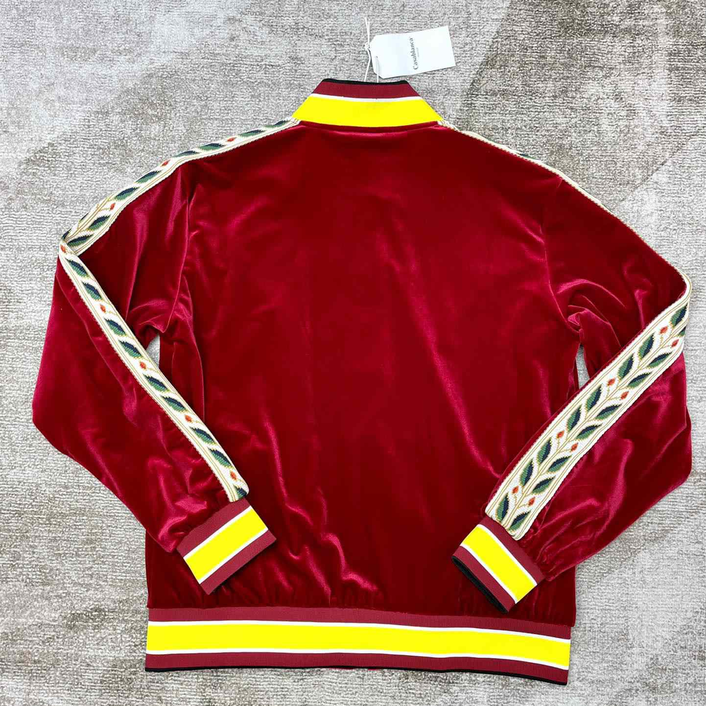 Casablanca Laurel Logo Patch Zipped Track Jacket - FashionPlug