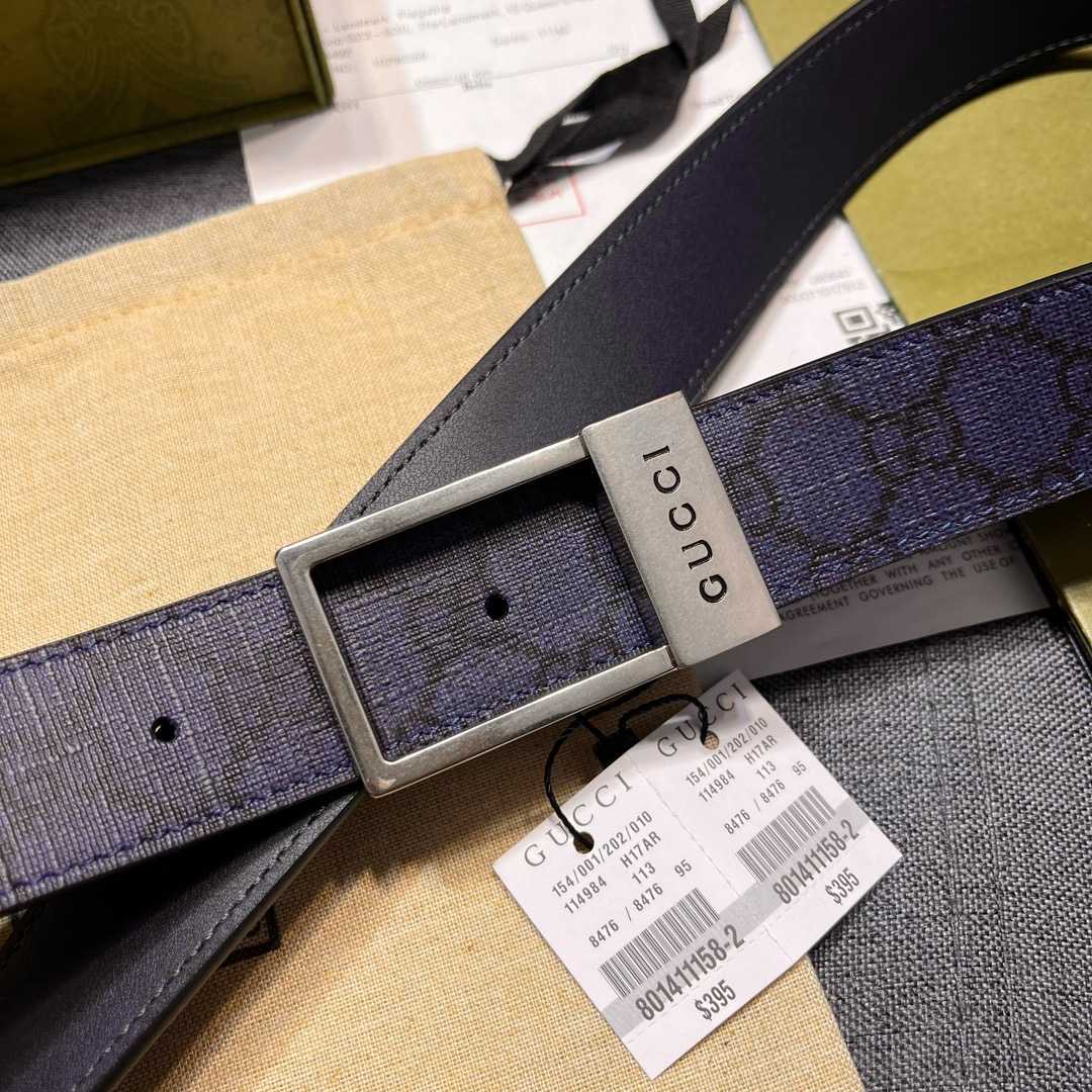 Gucci GG Belt With Rectangular Buckle  - FashionPlug