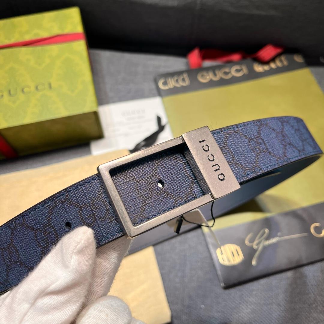 Gucci GG Belt With Rectangular Buckle  - FashionPlug