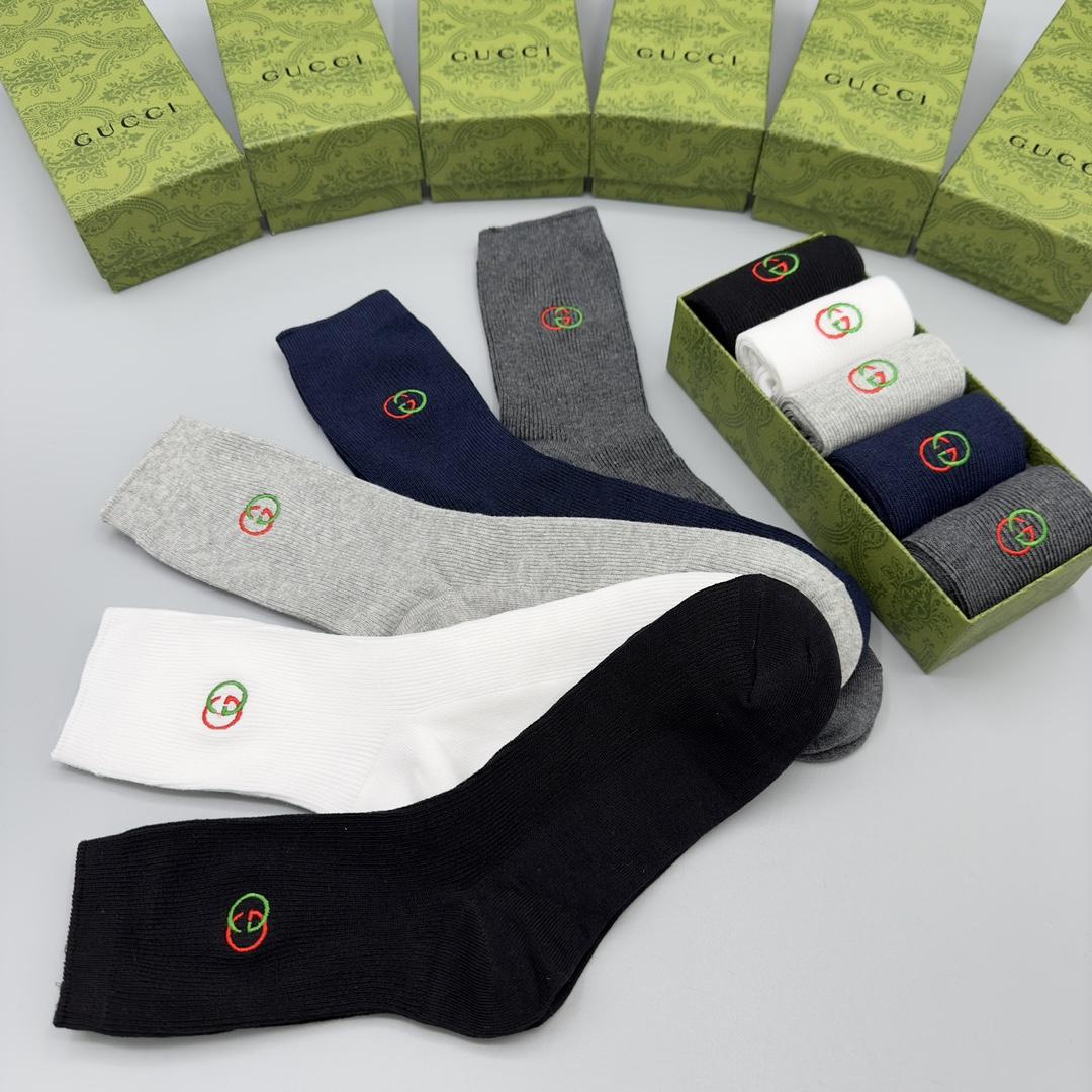 Gucci GG Socks/Box - FashionPlug