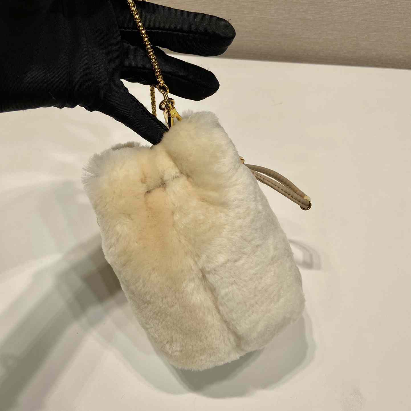 Prada Shearling Mini-pouch - FashionPlug