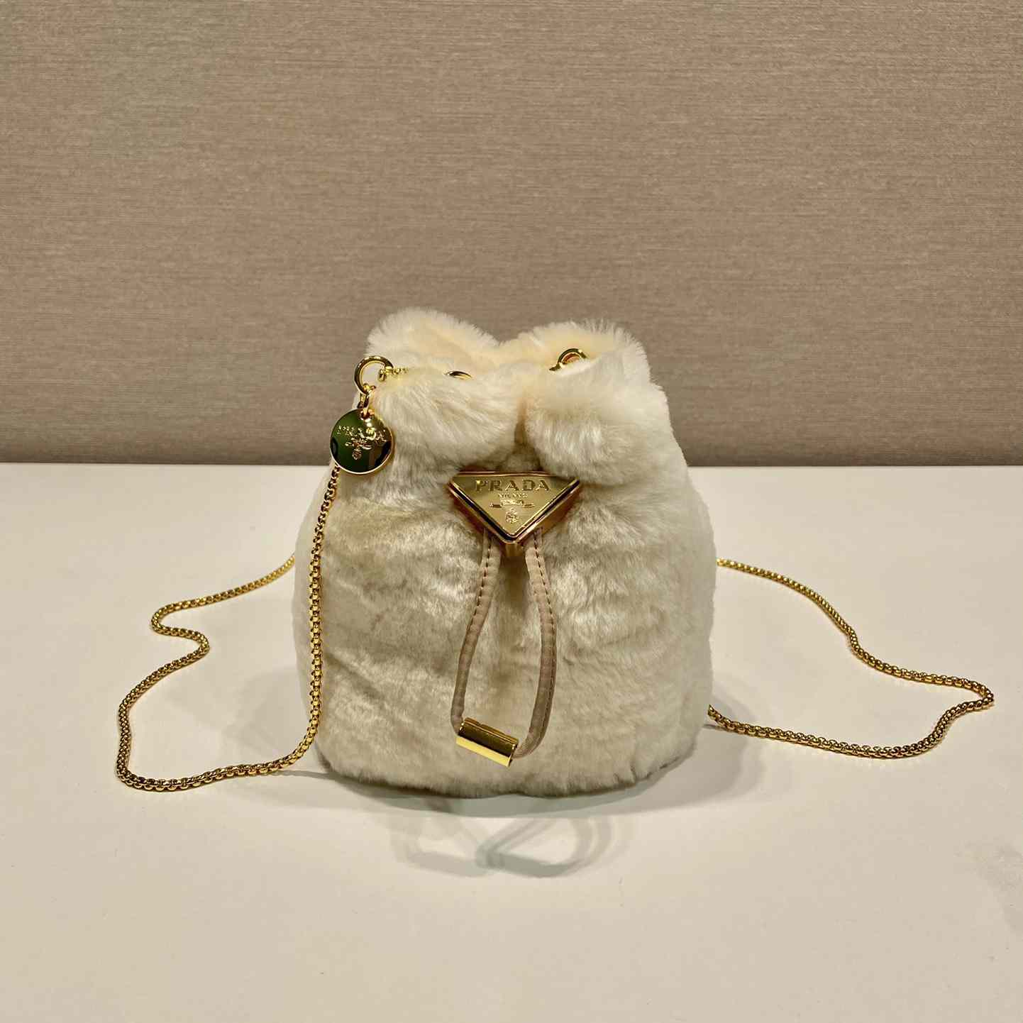 Prada Shearling Mini-pouch - FashionPlug